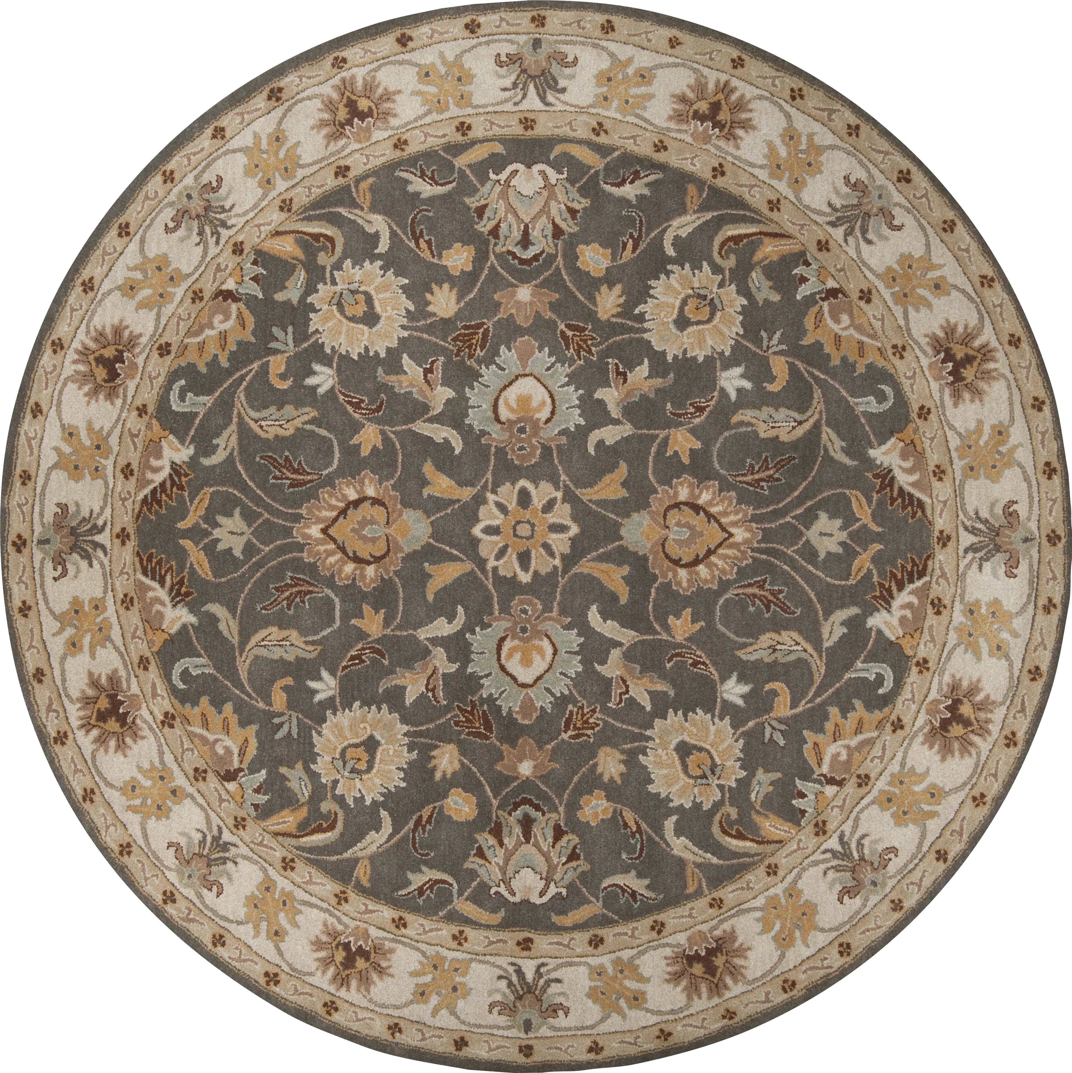Belinera Brown 8' Round Rug - Thumbnail - Image 1