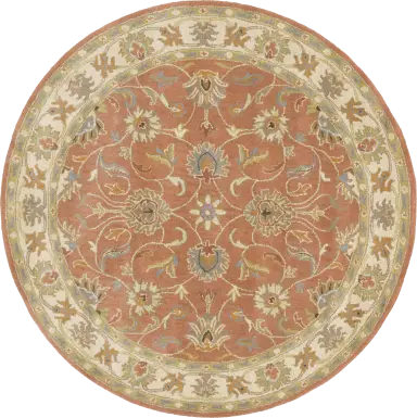 Belinera Orange 6' Round Rug