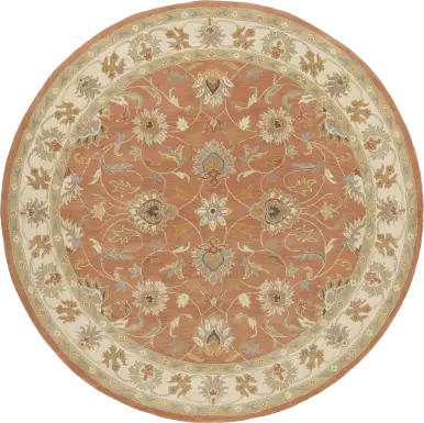Belinera Orange 8' Round Rug