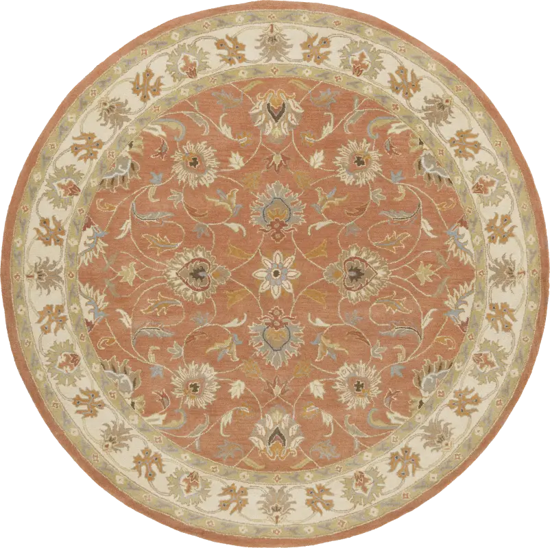Belinera Orange 8' Round Rug