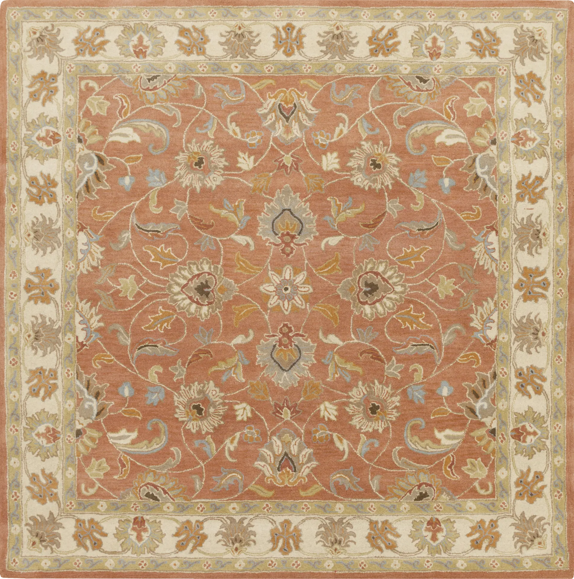 Belinera Orange 4' Square Rug