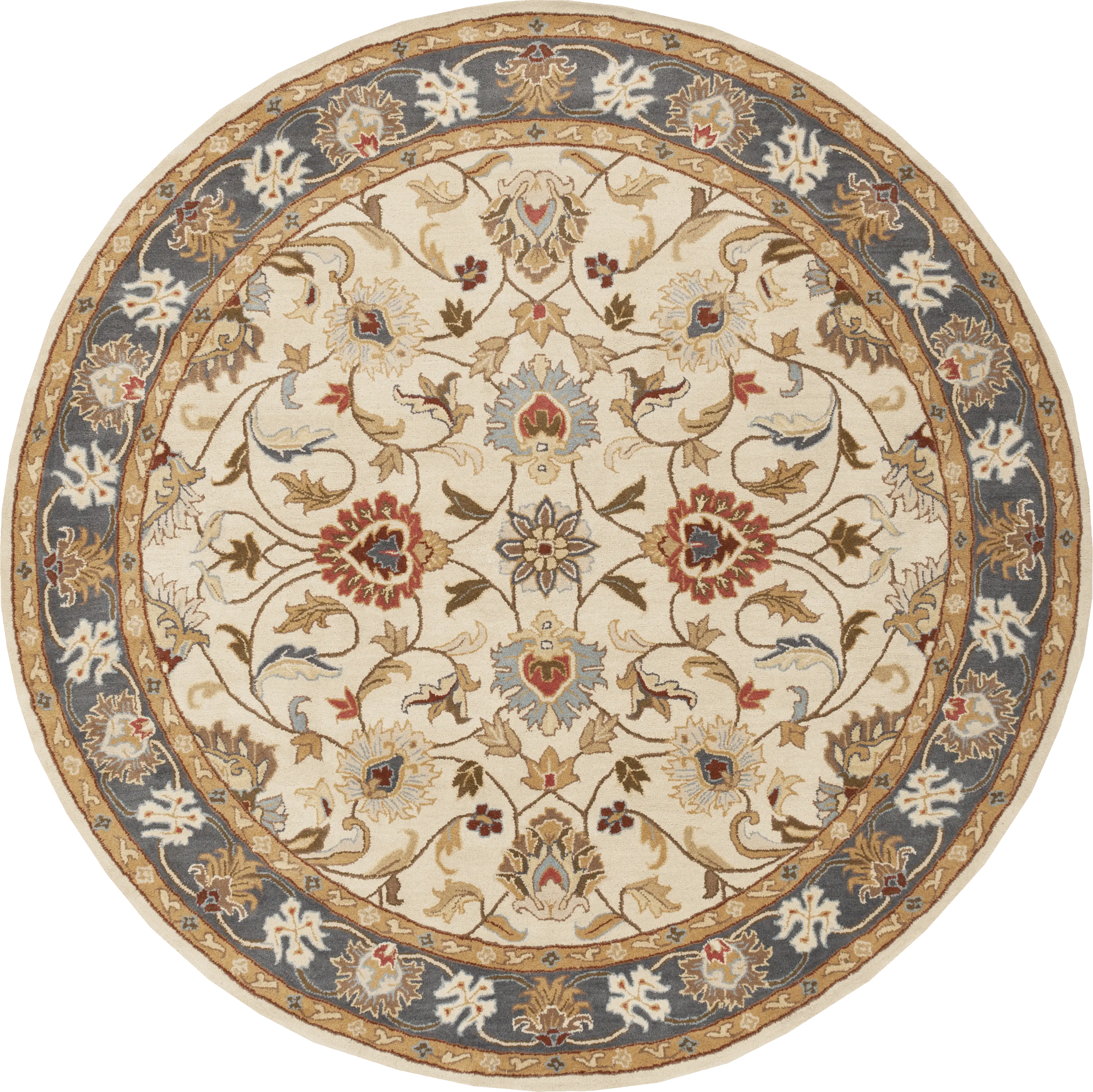 Belinera Beige 8' Round Rug - Thumbnail - Image 1