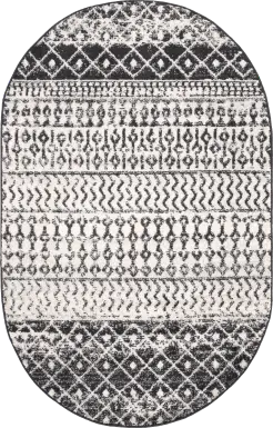 Chelsina I Gray 3' x 5' Oval Rug