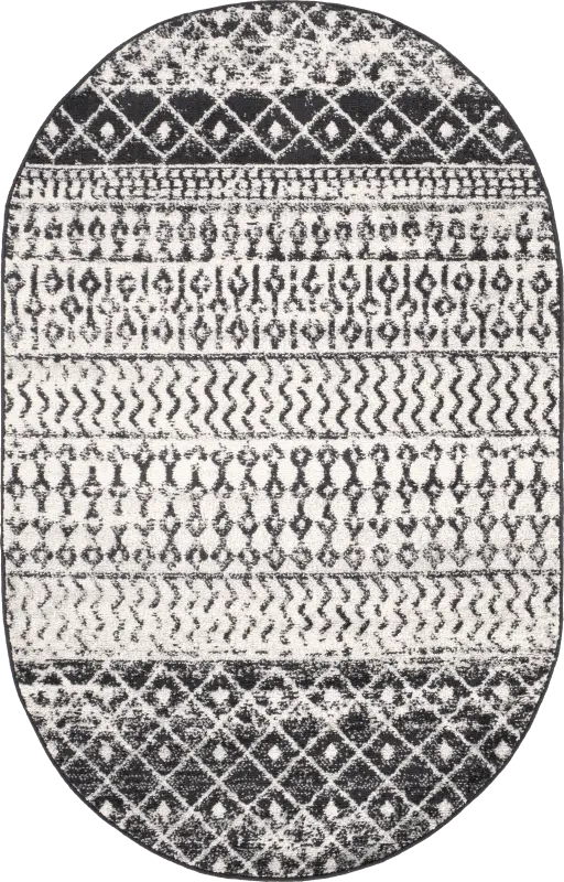 Chelsina I Gray 3' x 5' Oval Rug