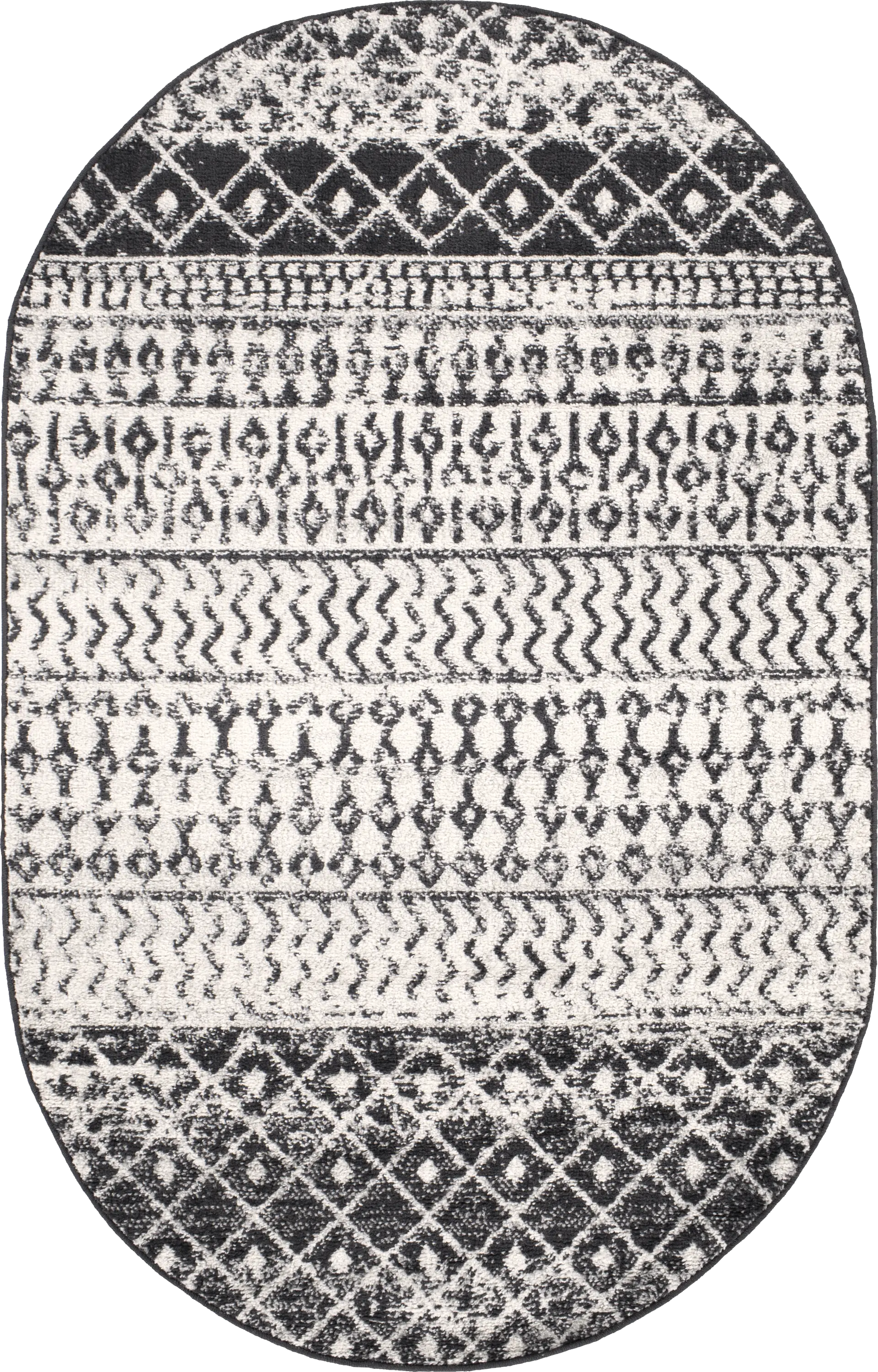 Chelsina I Gray 3' x 5' Oval Rug