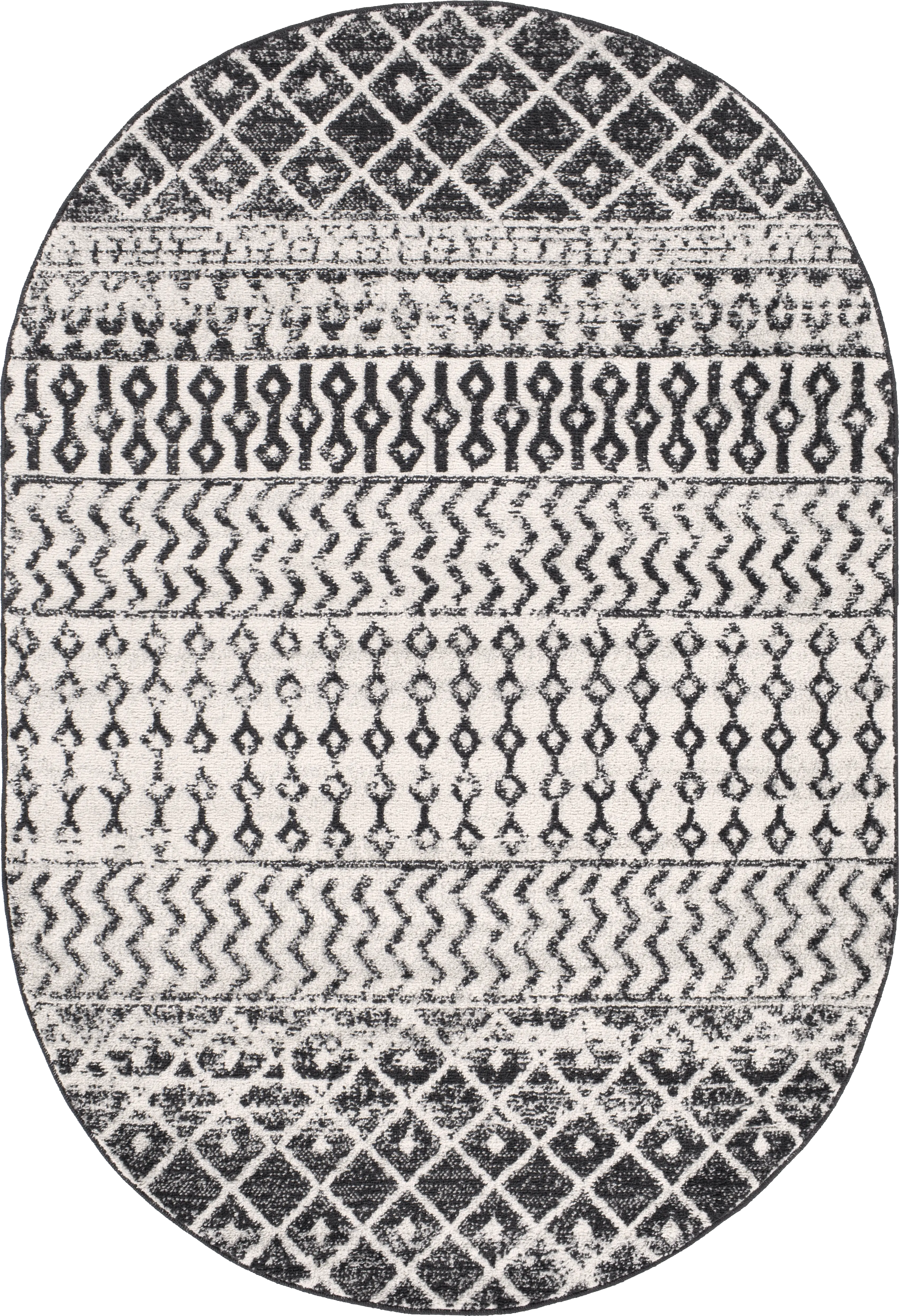 Chelsina I Gray 4' x 6' Oval Rug - Thumbnail - Image 1