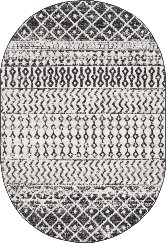 Chelsina I Gray 4' x 6' Oval Rug