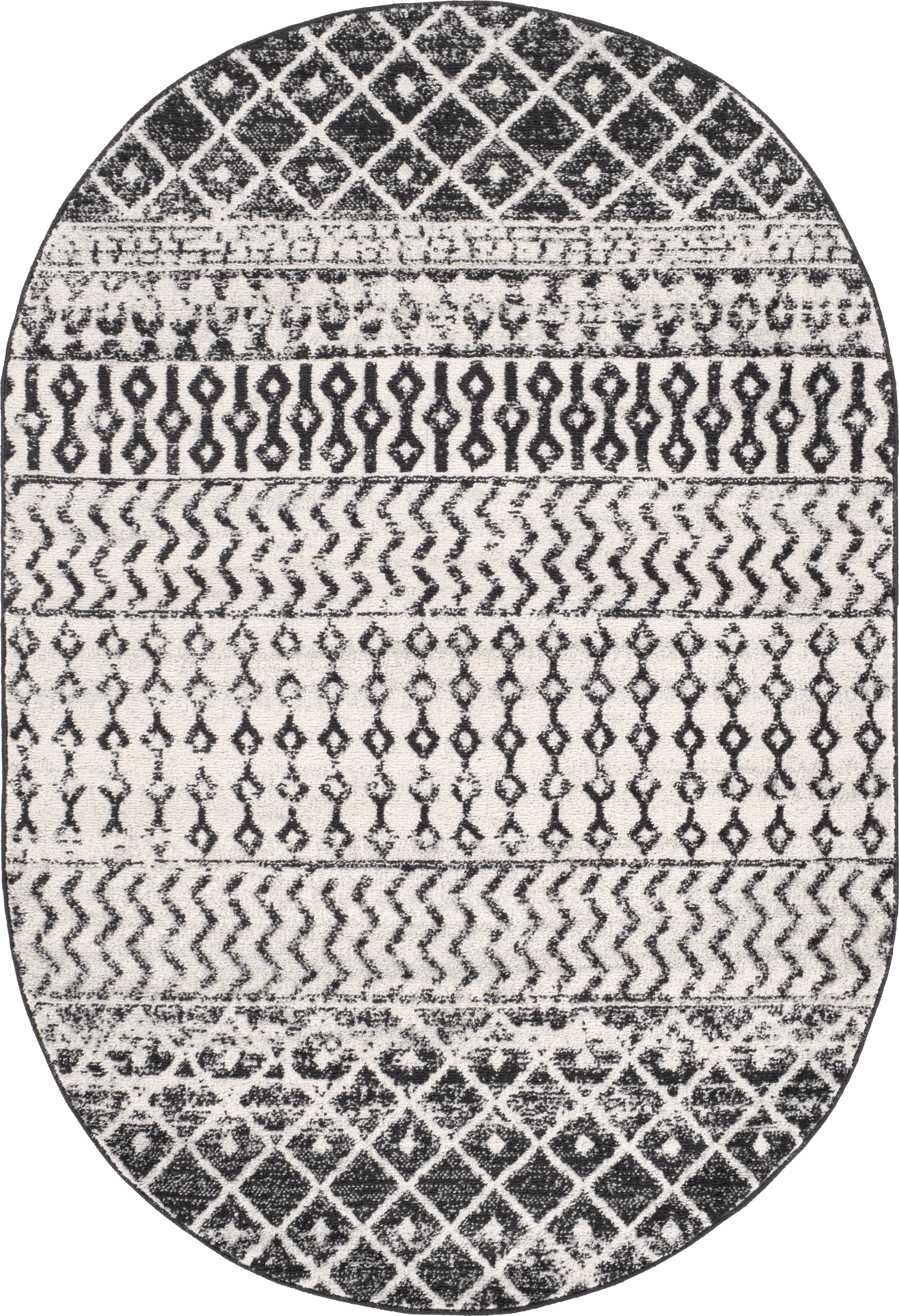 Chelsina I Gray 4' x 6' Oval Rug
