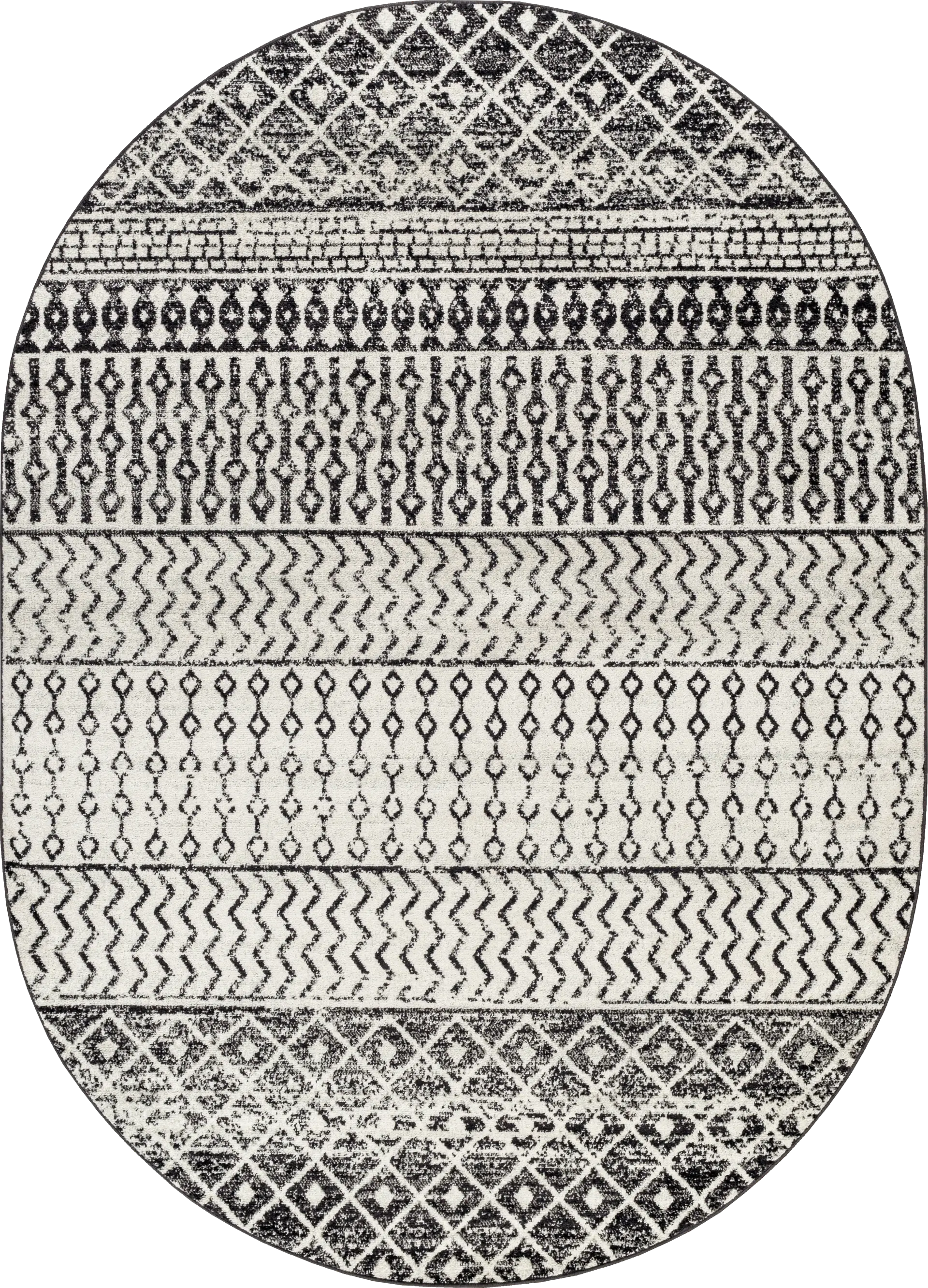 Chelsina I Gray 5' x 8' Oval Rug