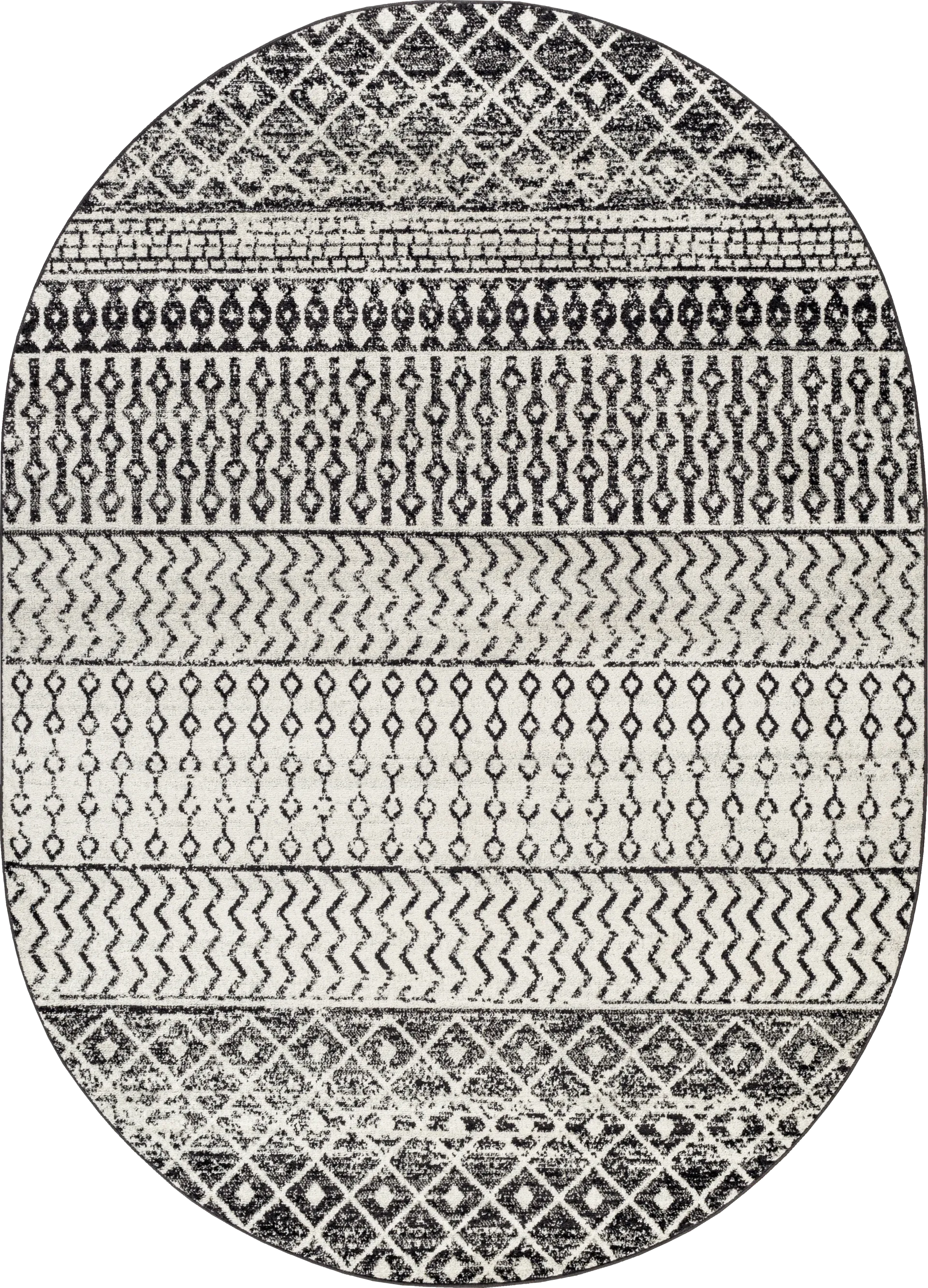 Chelsina I Gray 5' x 8' Oval Rug - Image 1