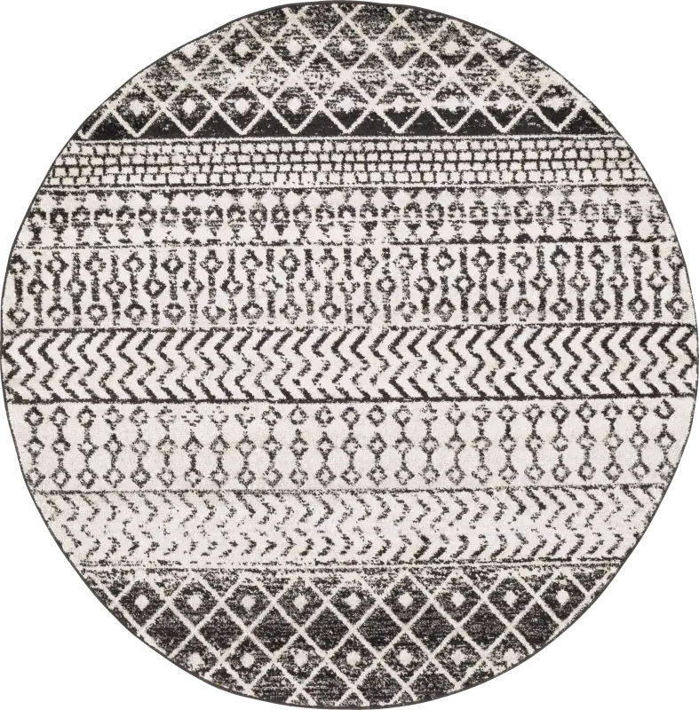 Chelsina I Gray 4' Round Rug