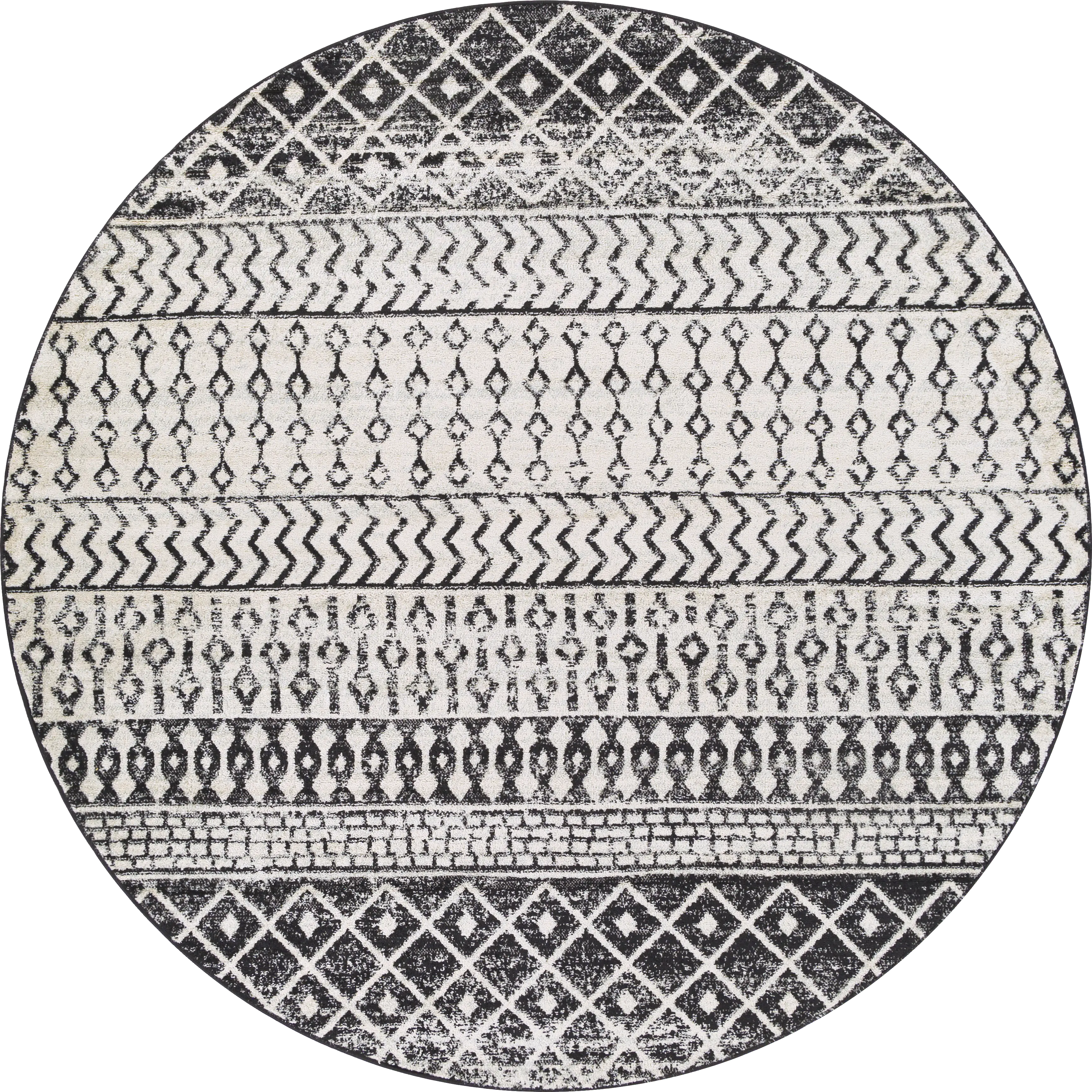 Chelsina I Gray 7'10 Round Rug - Thumbnail - Image 1