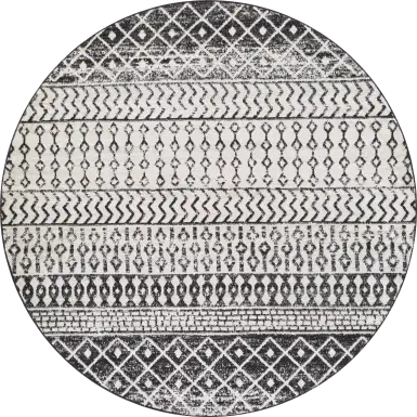 Chelsina I Gray 7'10 Round Rug