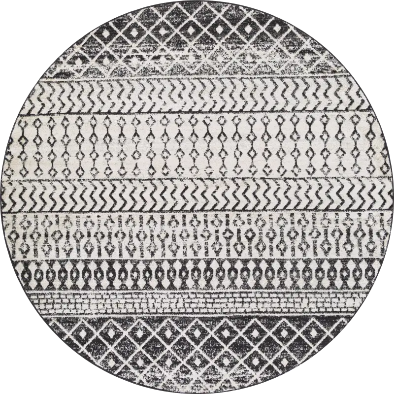 Chelsina I Gray 7'10 Round Rug