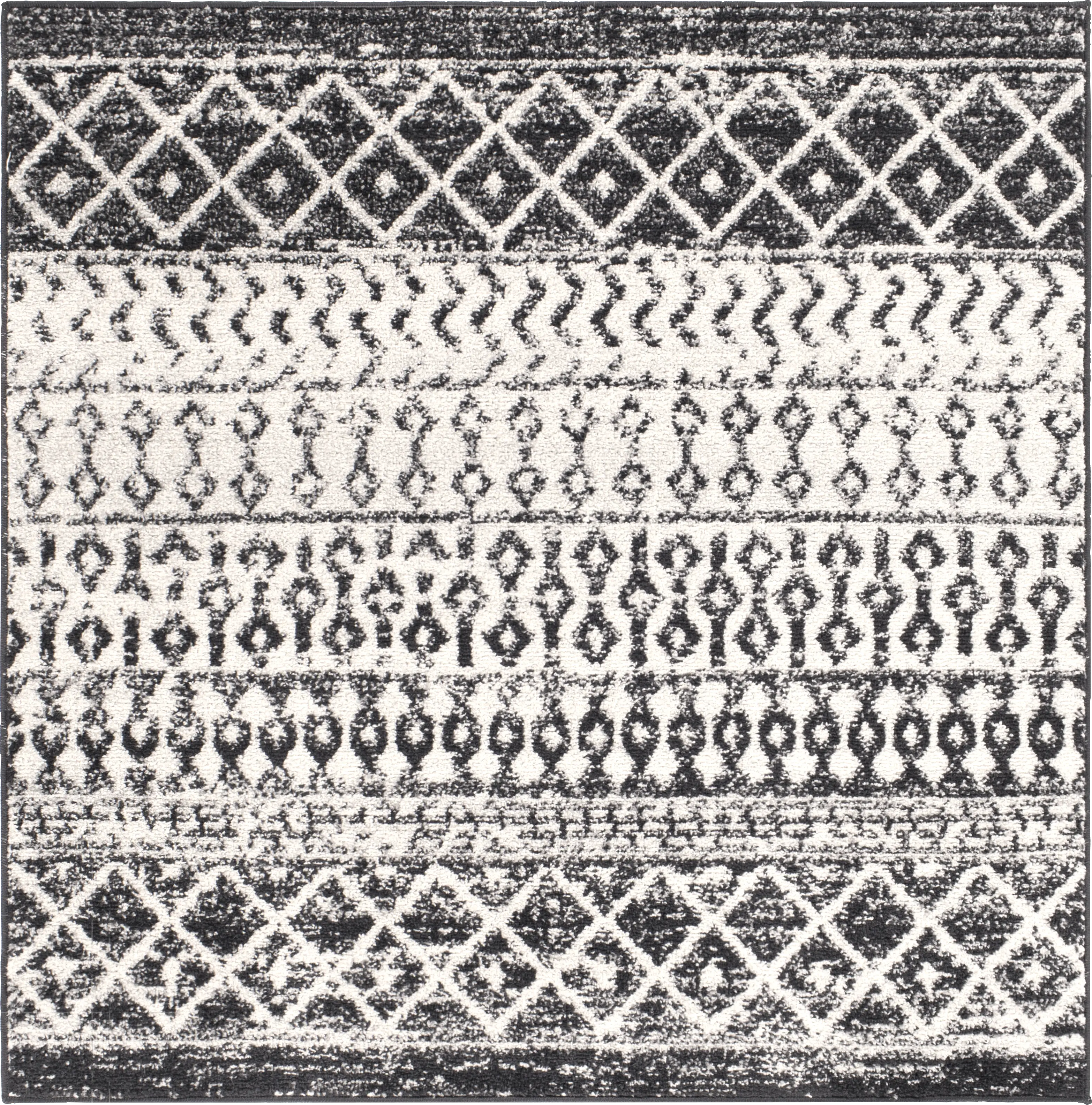 Chelsina I Gray 4' Square Rug - Thumbnail - Image 1
