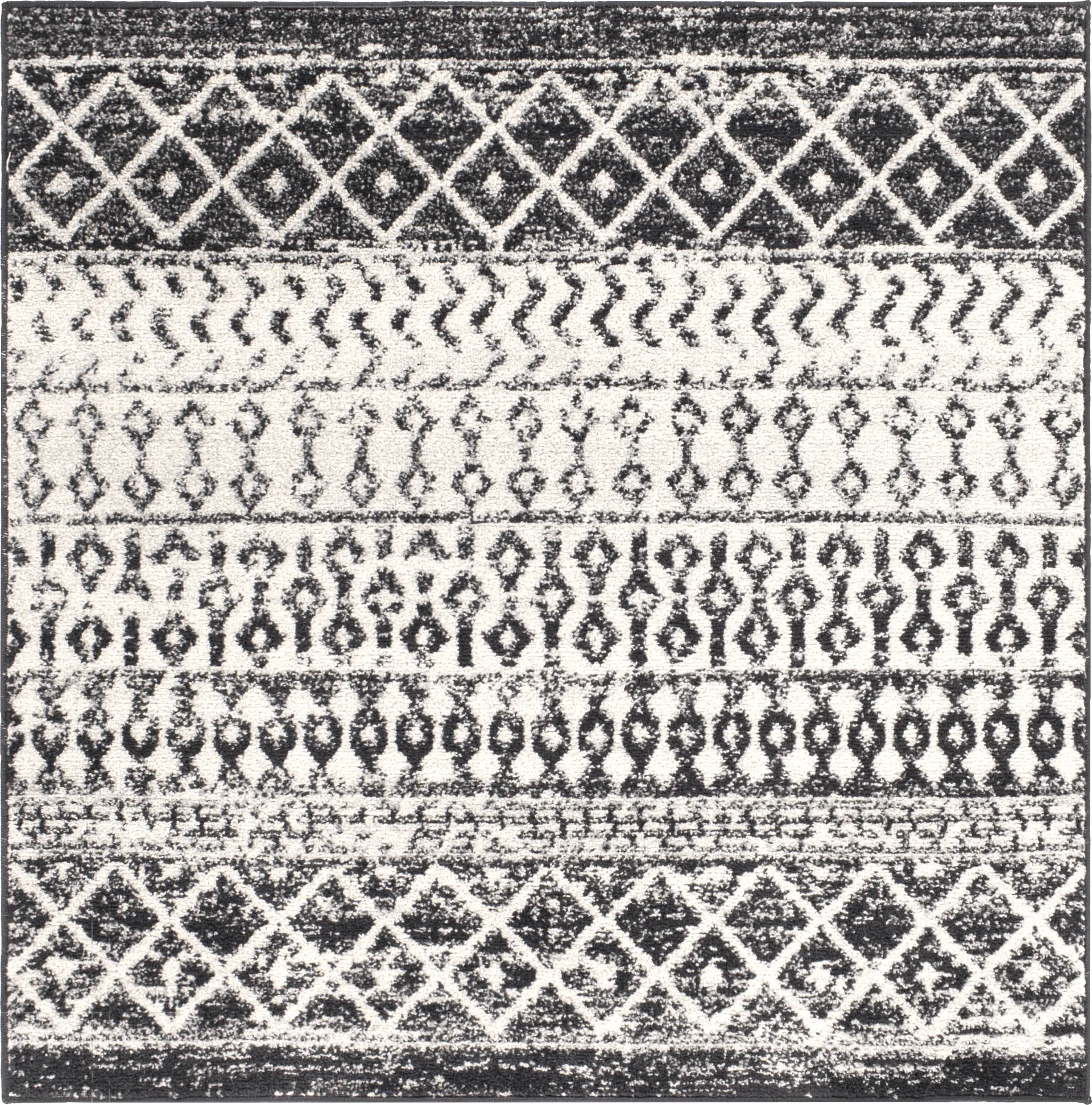 Chelsina I Gray 4' Square Rug