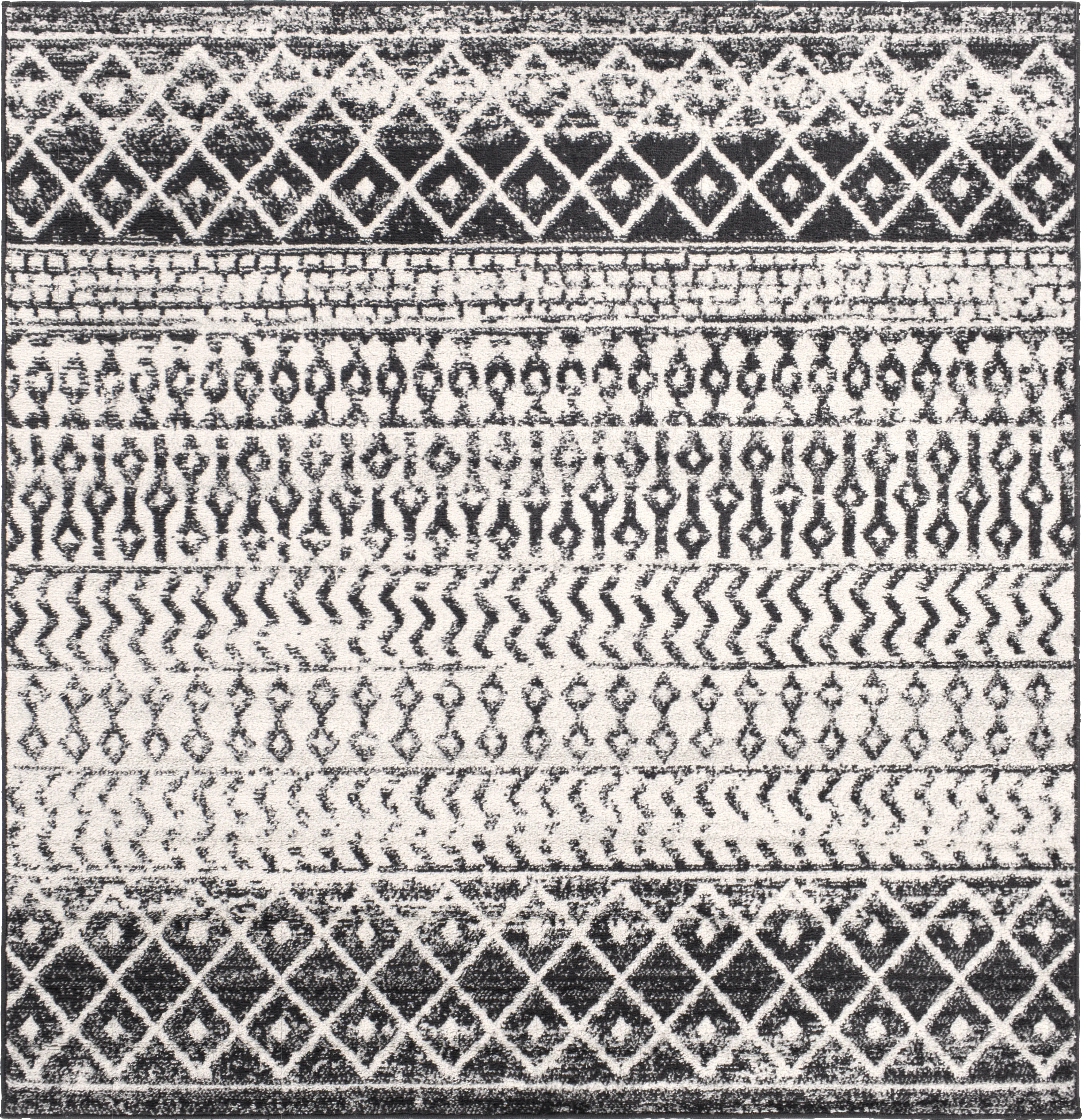 Chelsina I Gray 5' Square Rug - Thumbnail - Image 1