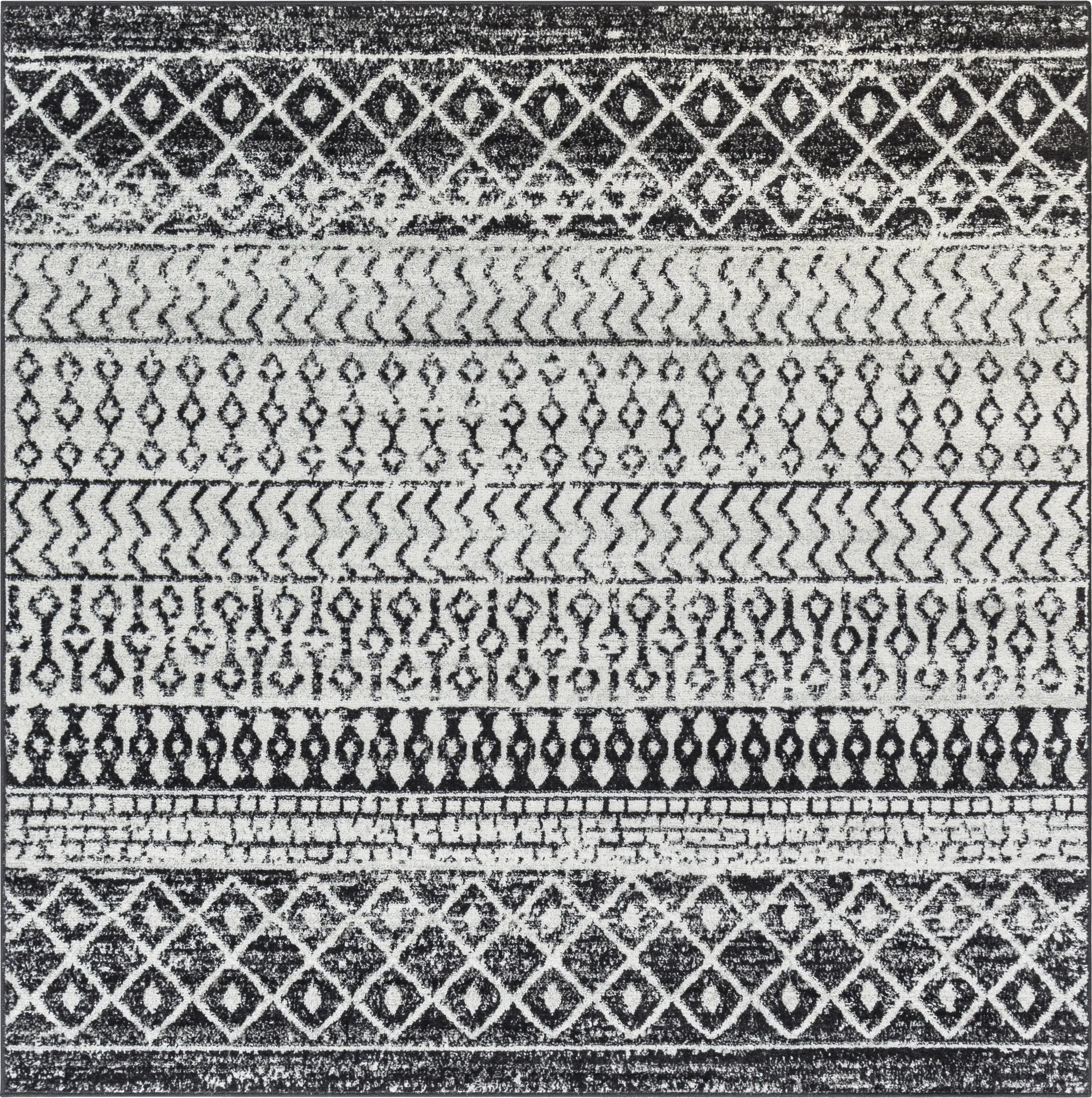 Chelsina I Gray 6' Square Rug - Thumbnail - Image 1