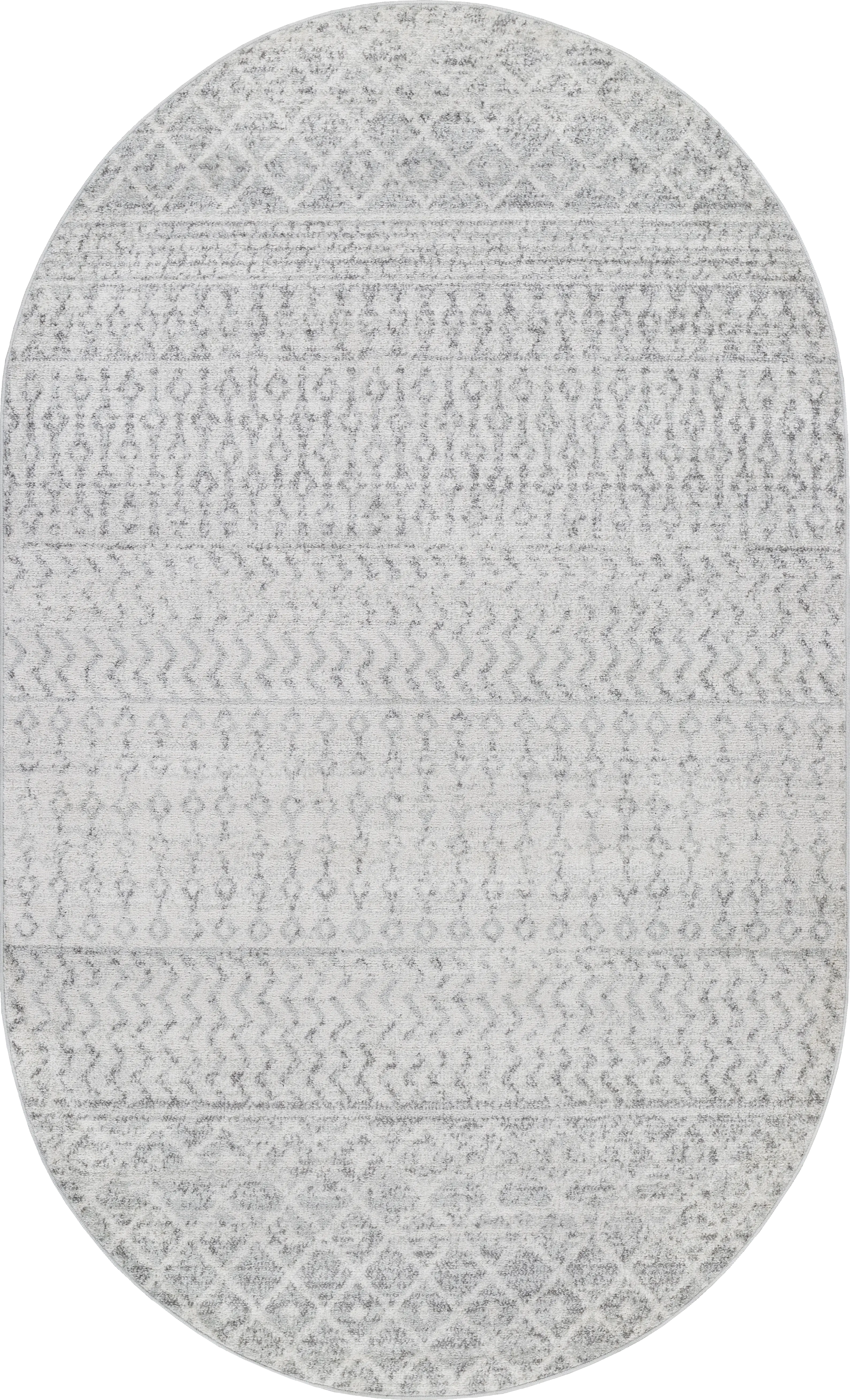 Chelsina I Light Gray 5' x 8' Oval Rug - Thumbnail - Image 1