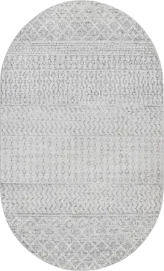 Chelsina I Light Gray 3' x 5' Oval Rug