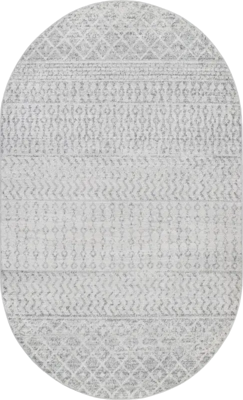 Chelsina I Light Gray 5' x 8' Oval Rug