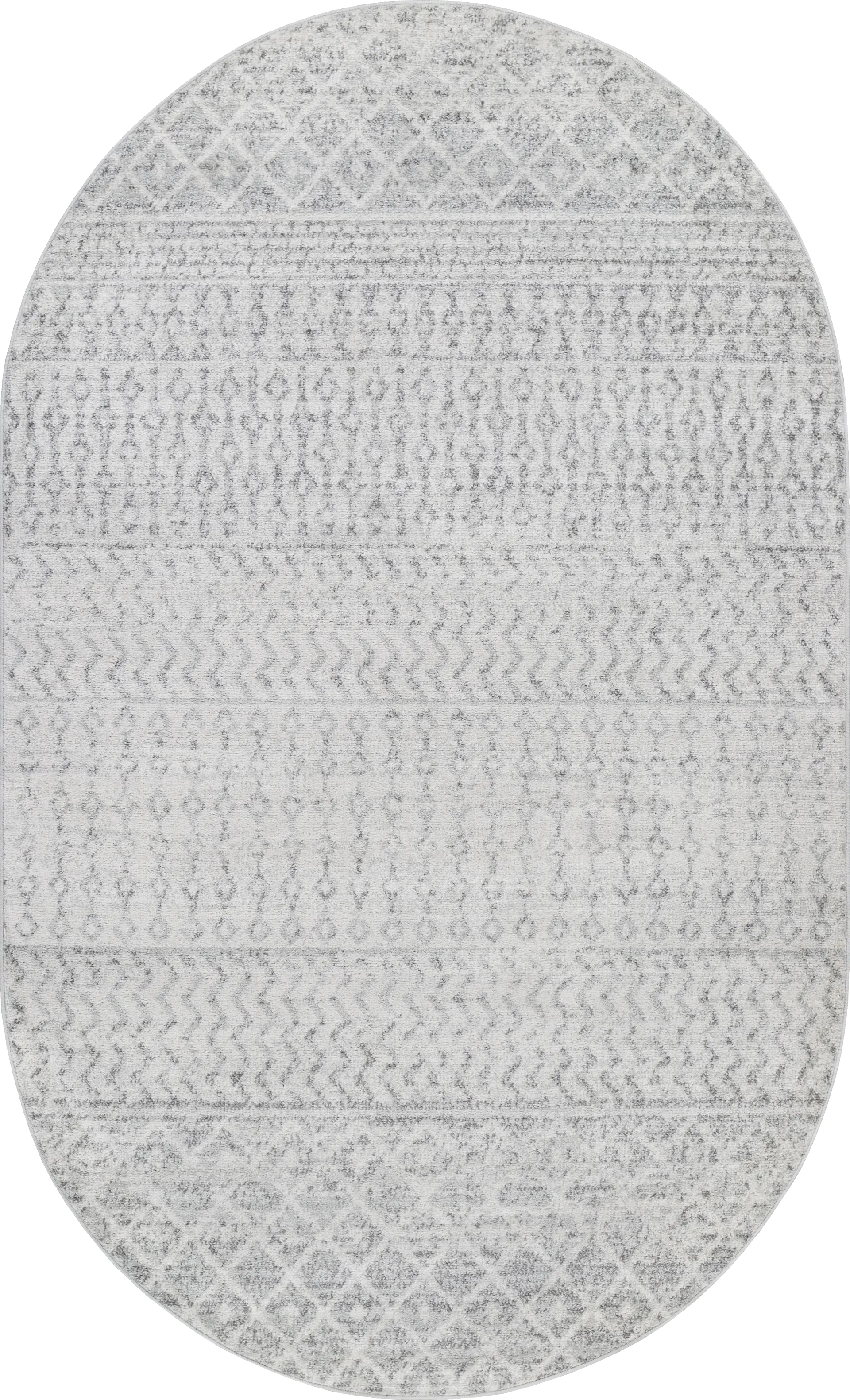 Chelsina I Light Gray 3' x 5' Oval Rug