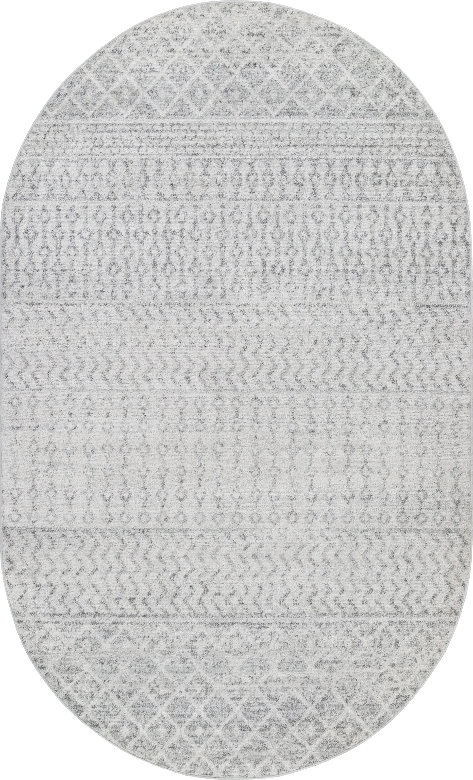 Chelsina I Light Gray 5' x 8' Oval Rug - Image 1