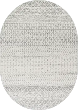 Chelsina I Light Gray 6'7 x 9' Oval Rug