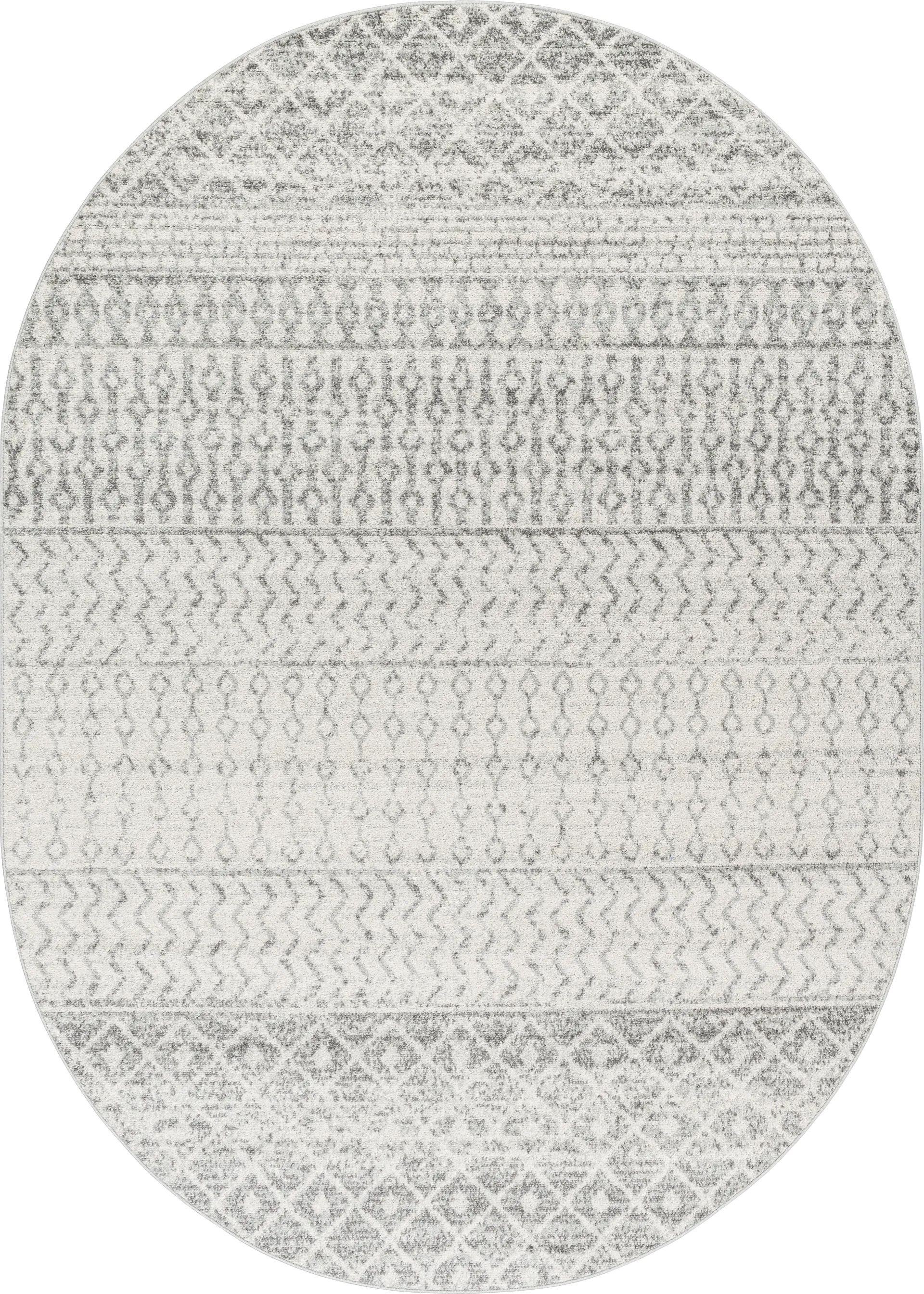 Chelsina I Light Gray 6'7 x 9' Oval Rug - Image 1