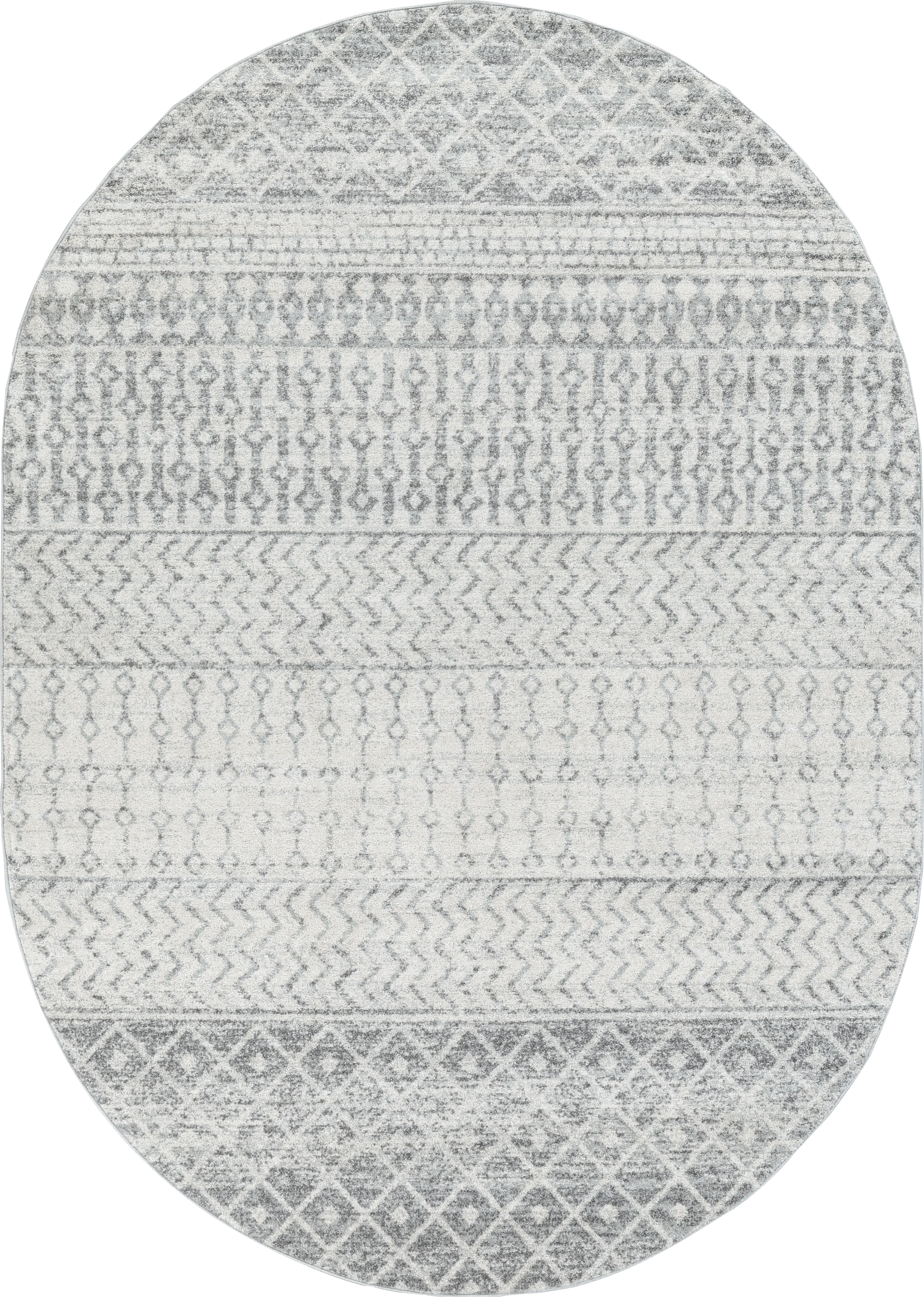 Chelsina I Light Gray 4' x 6' Oval Rug - Thumbnail - Image 1