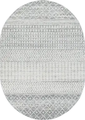 Chelsina I Light Gray 4' x 6' Oval Rug