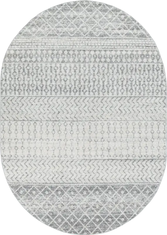 Chelsina I Light Gray 4' x 6' Oval Rug