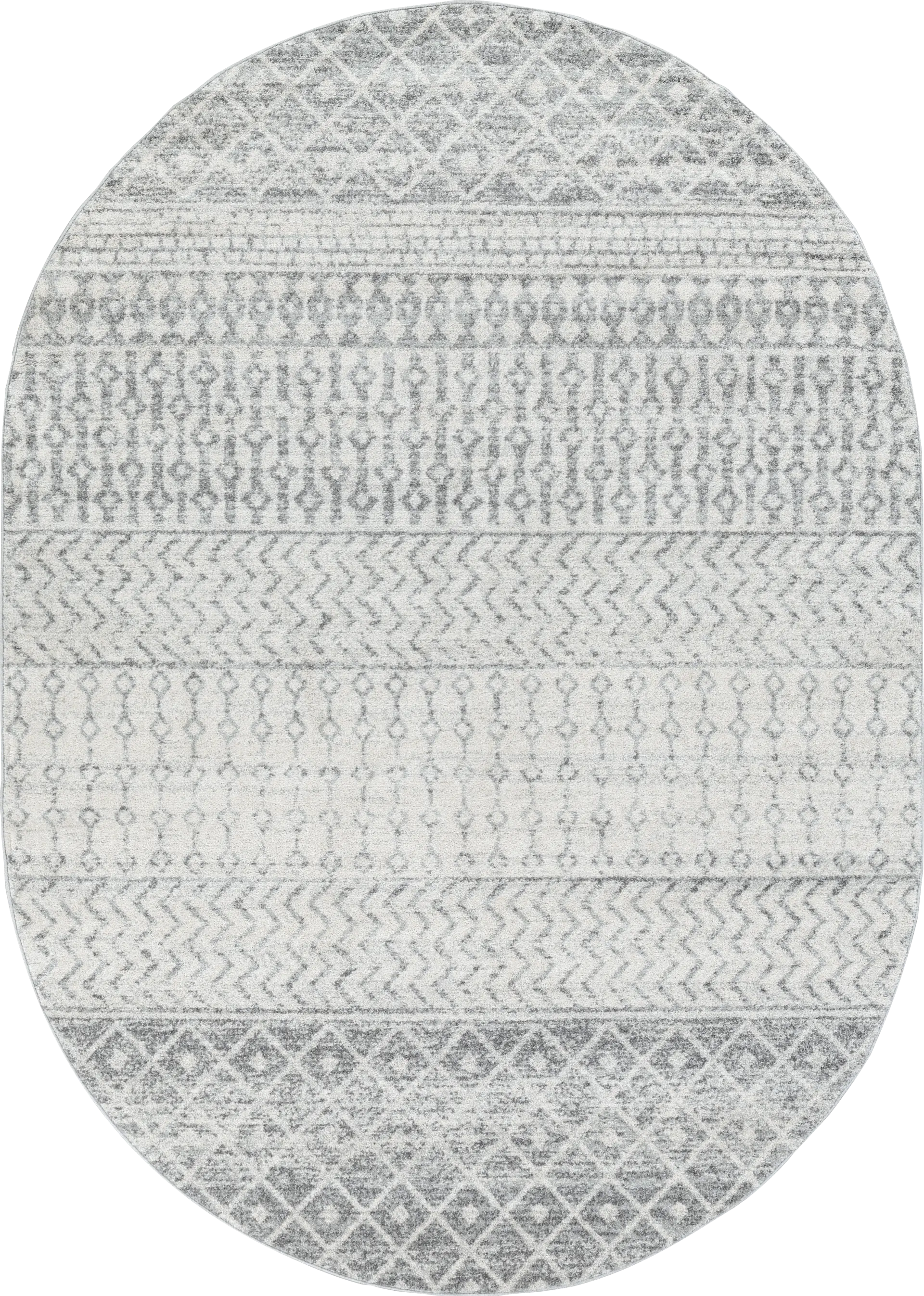 Chelsina I Light Gray 4' x 6' Oval Rug