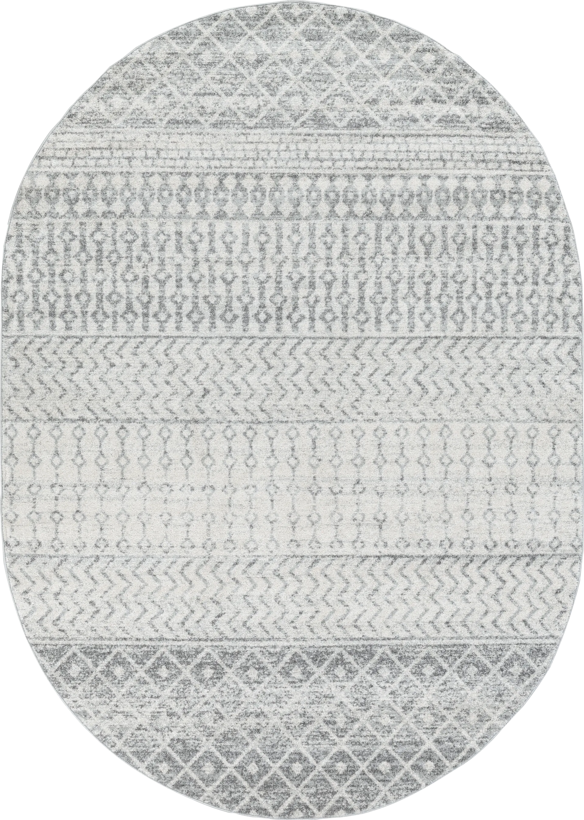 Chelsina I Light Gray 4' x 6' Oval Rug - Image 1