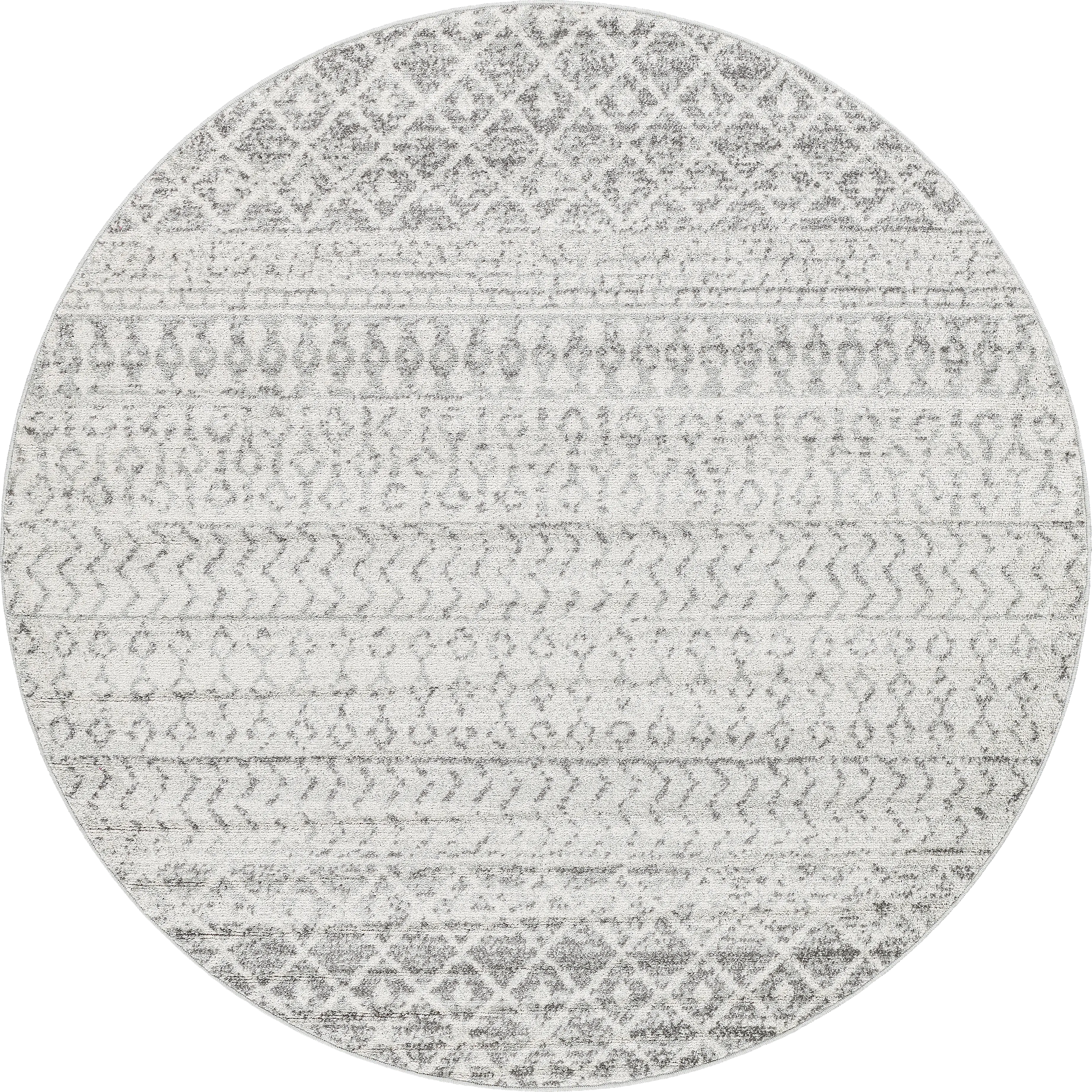 Chelsina I Light Gray 5'3 Round Rug - Thumbnail - Image 1