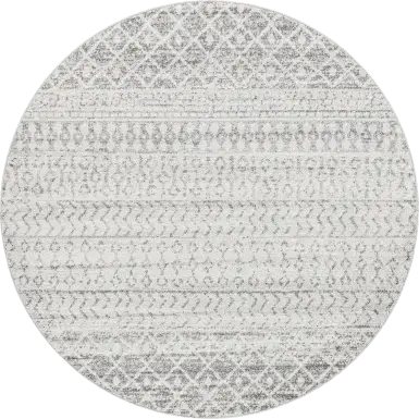 Chelsina I Light Gray 4' Round Rug