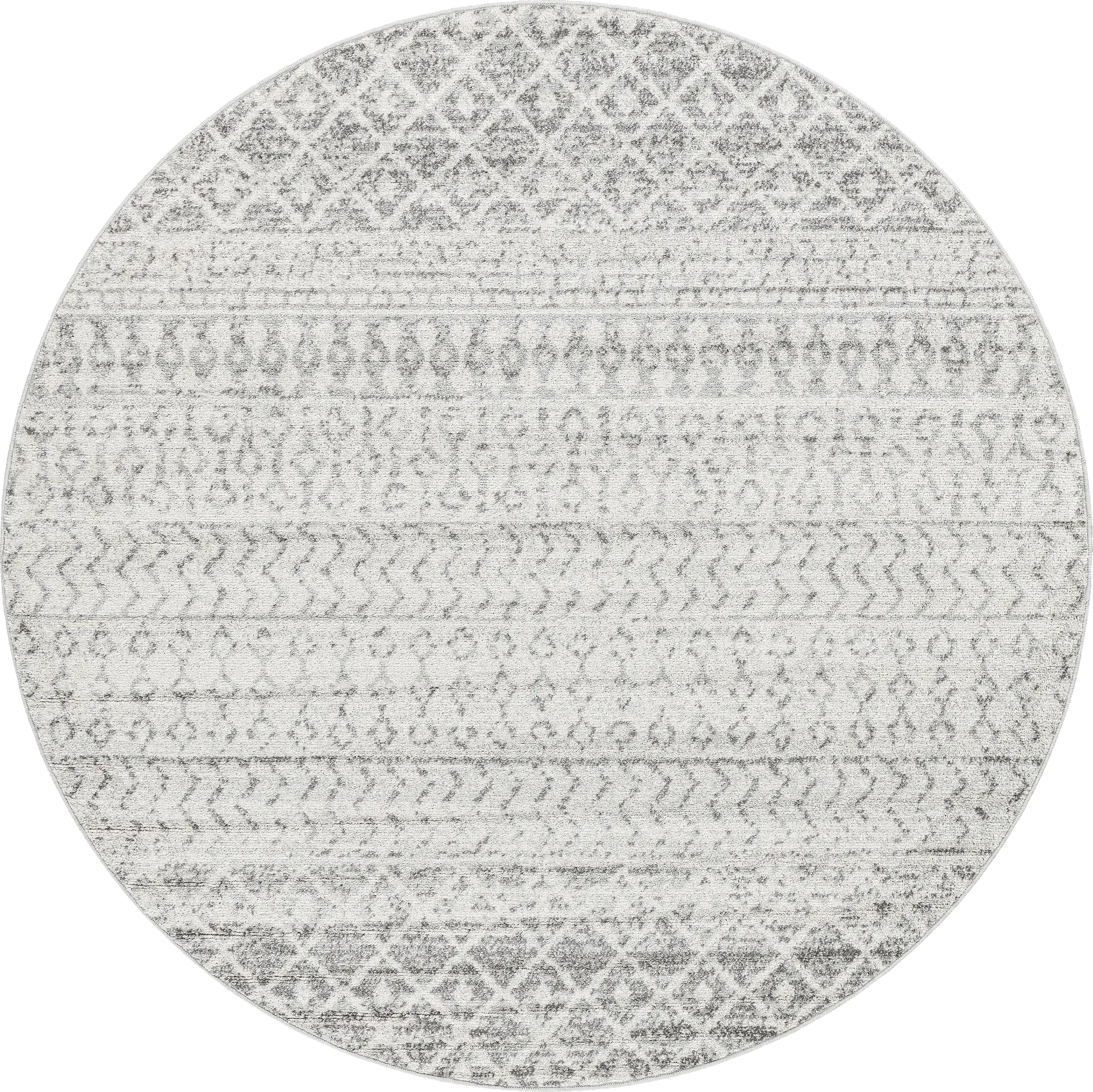Chelsina I Light Gray 4' Round Rug