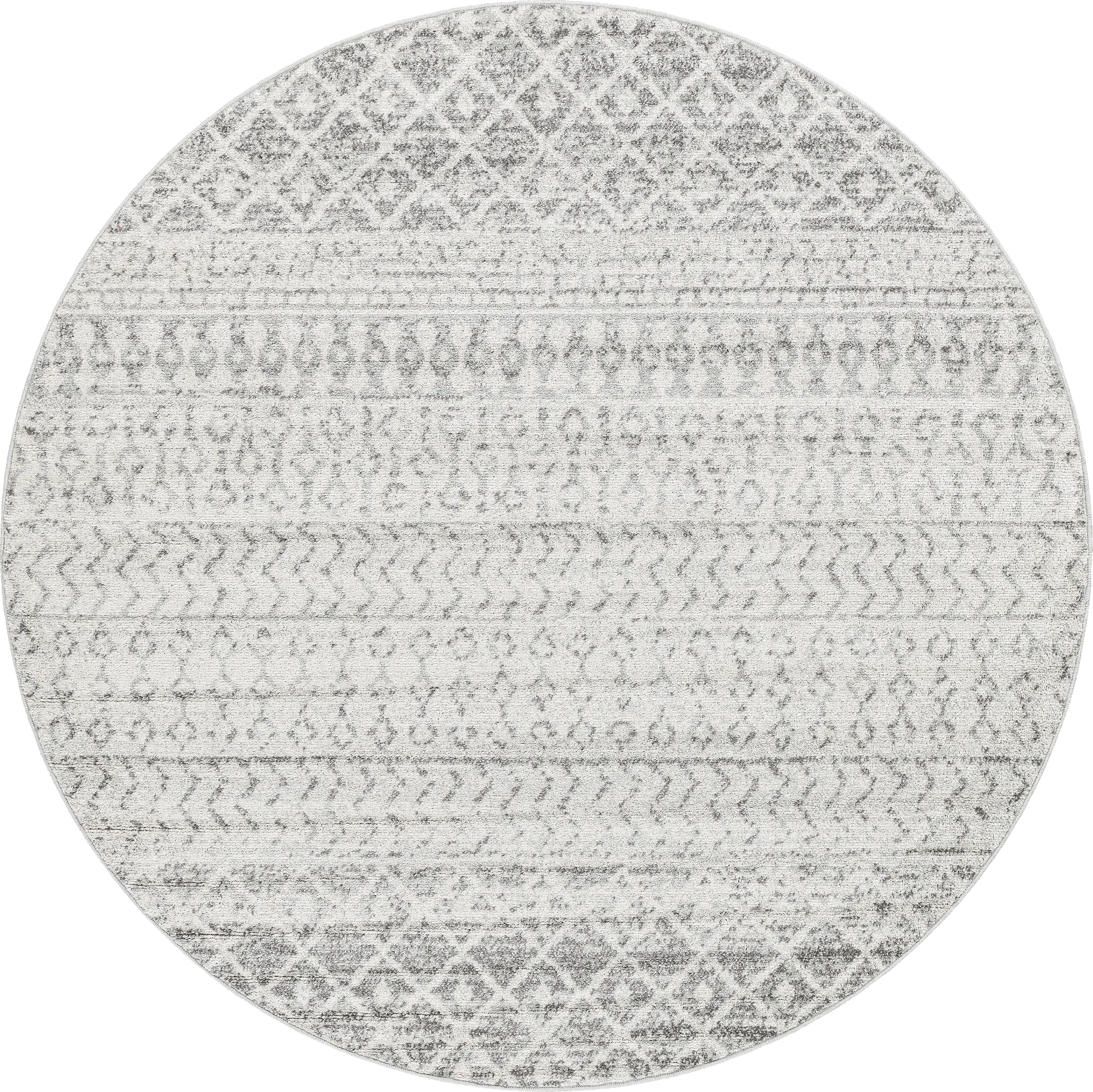 Chelsina I Light Gray 5'3 Round Rug - Image 1