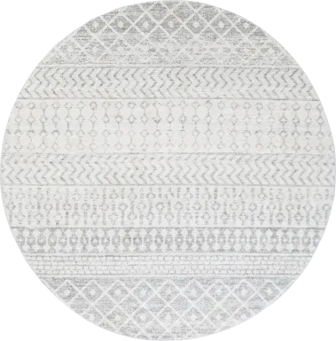 Chelsina I Light Gray 7'10 Round Rug