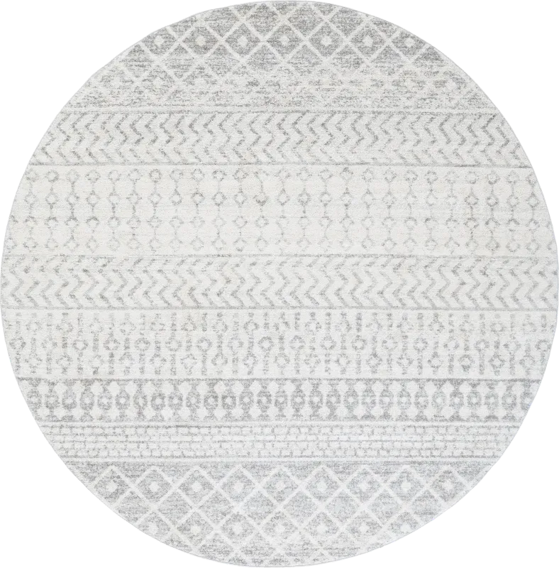 Chelsina I Light Gray 7'10 Round Rug