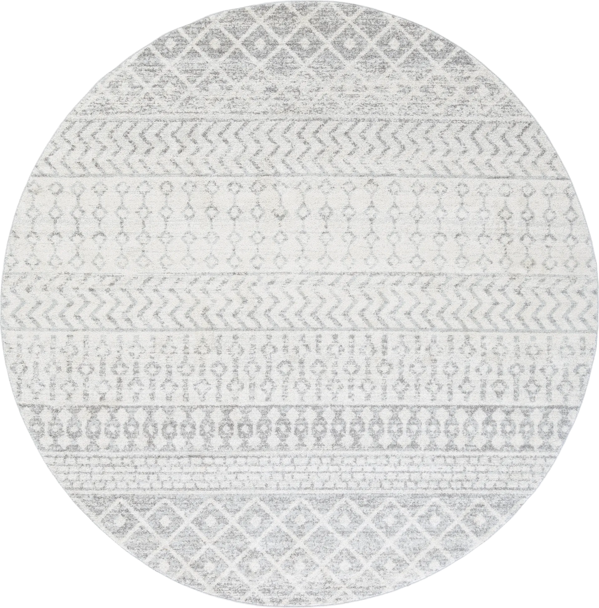 Chelsina I Light Gray 7'10 Round Rug - Image 1