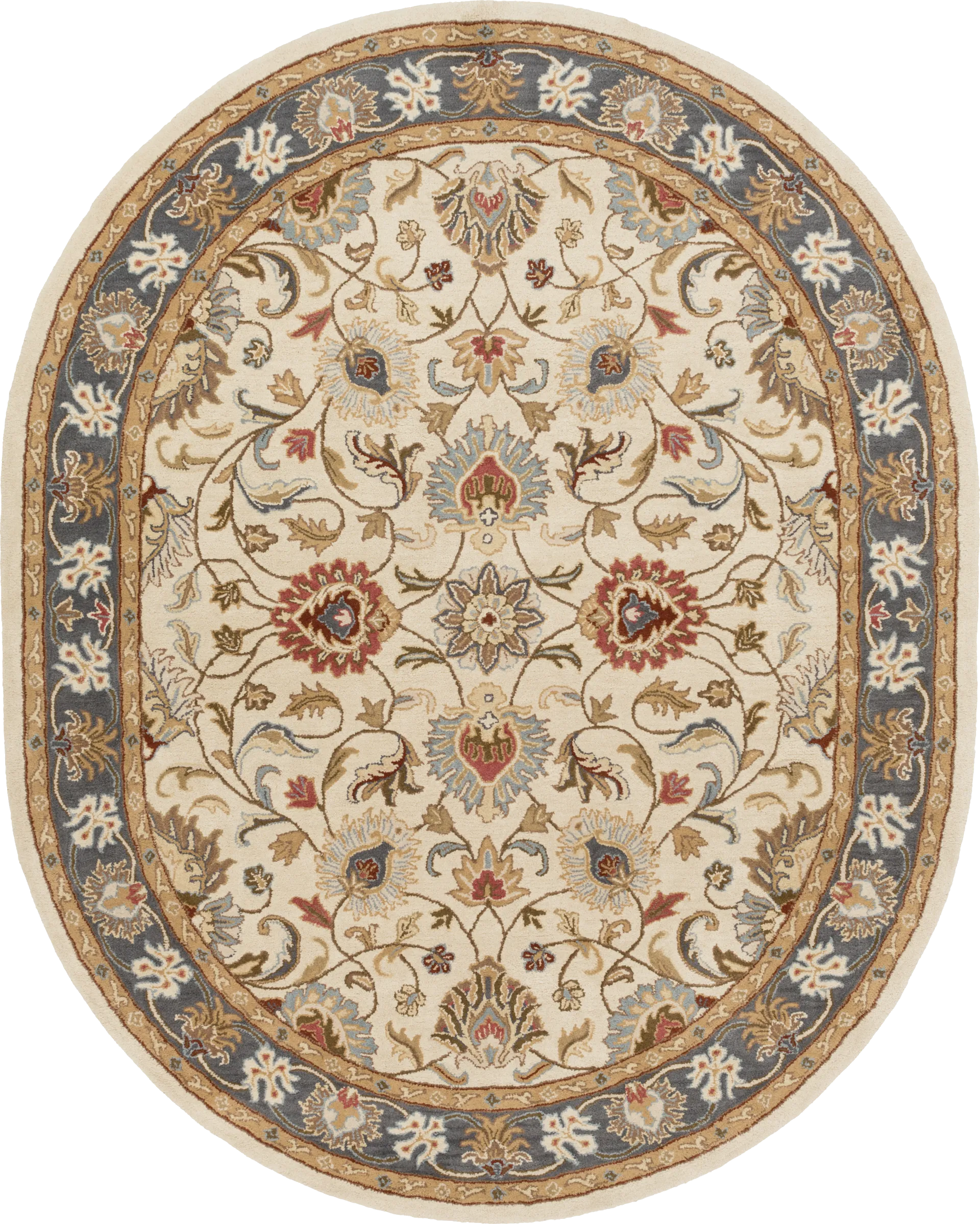 Belinera Beige 8' x 10' Oval Rug - Image 1