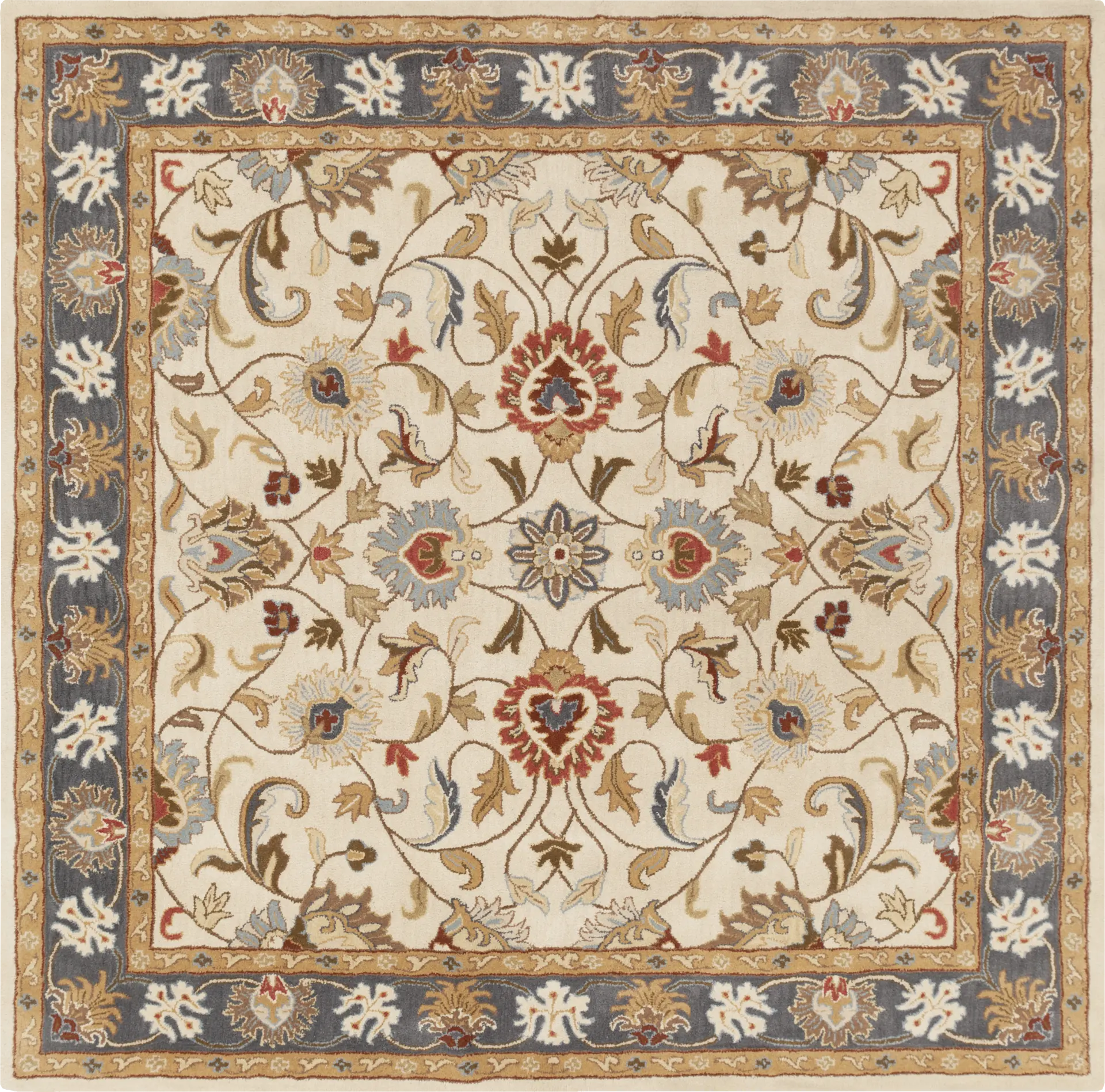 Belinera Beige 4' Square Rug