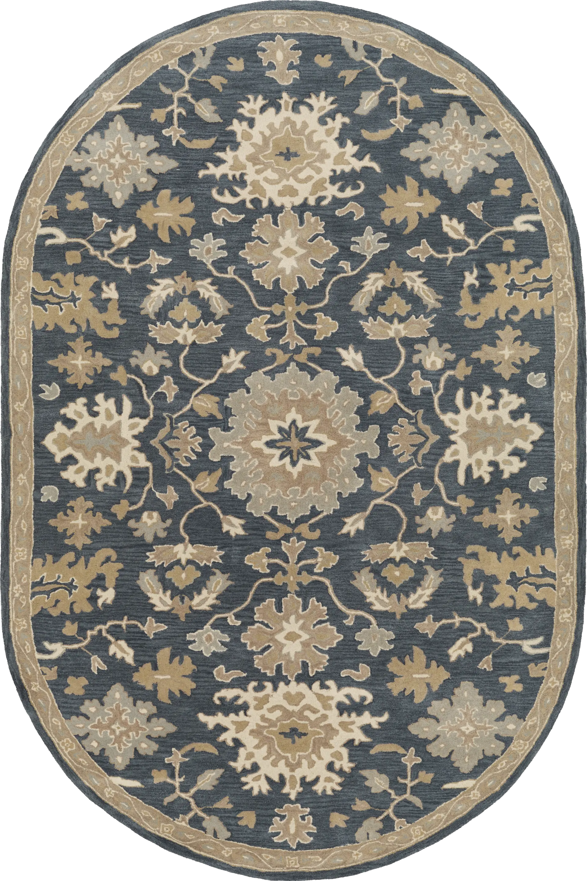 Belinera IV Navy 6' x 9' Oval Rug