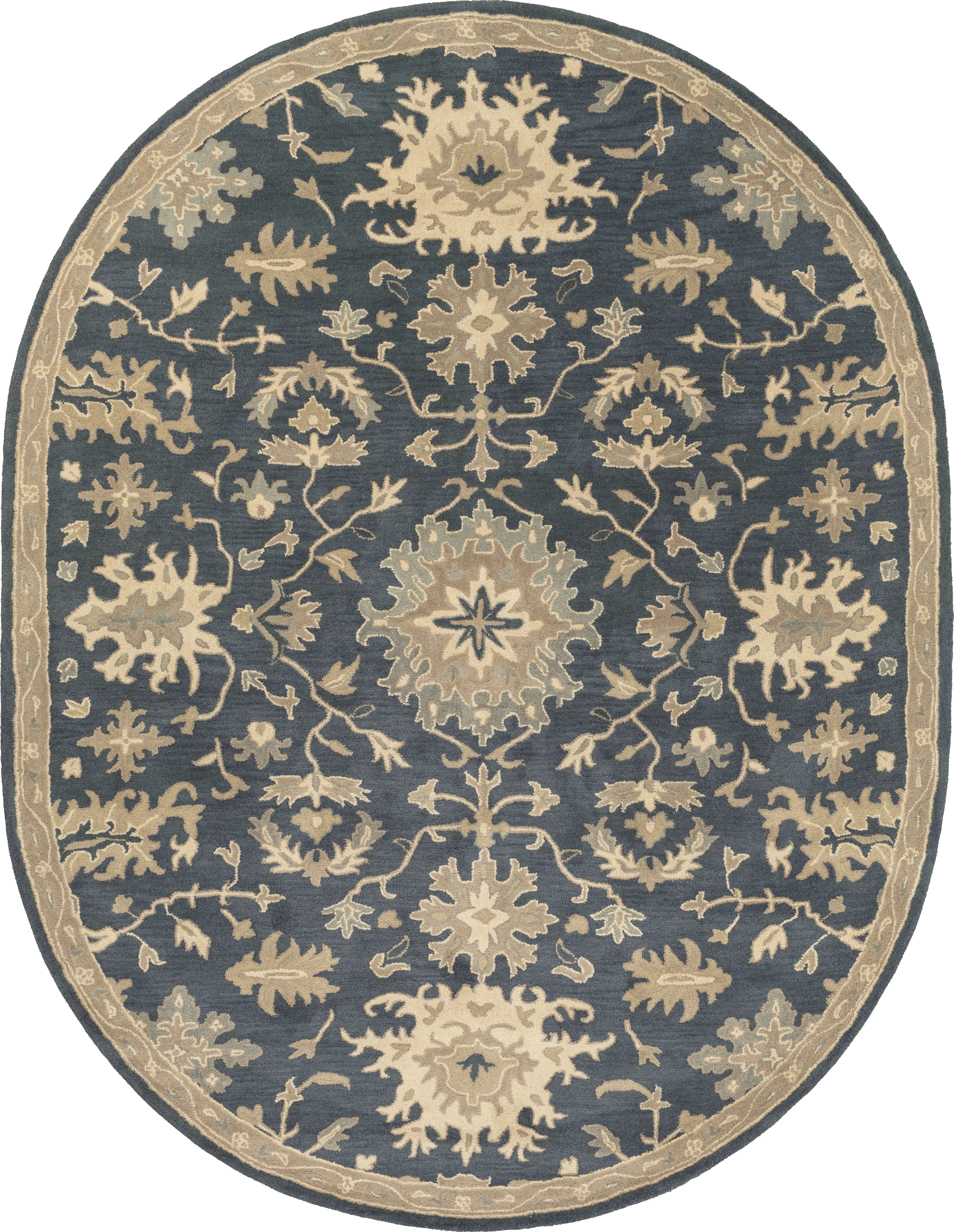 Belinera IV Navy 8' x 10' Oval Rug - Thumbnail - Image 1