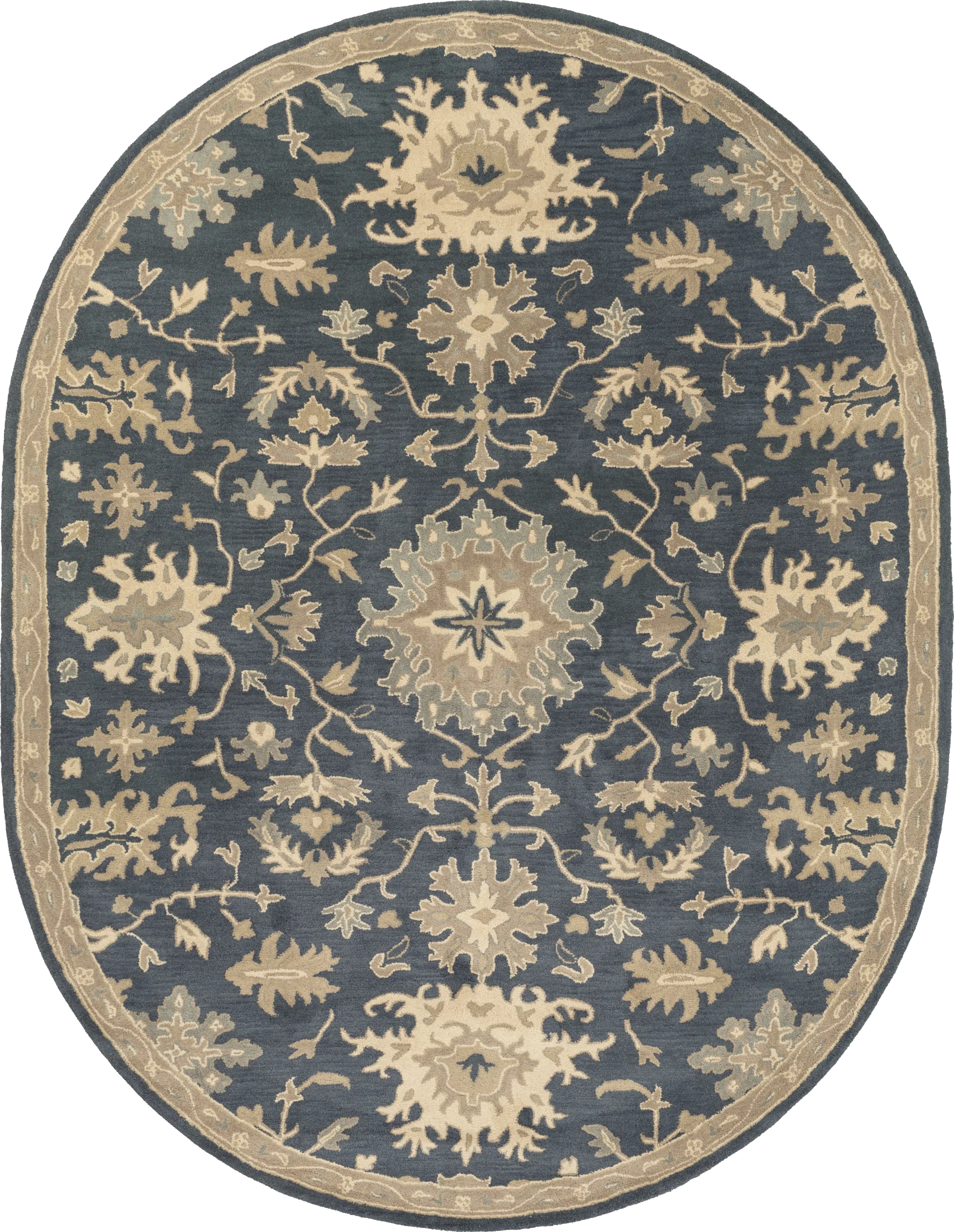 Belinera IV Navy 8' x 10' Oval Rug - Image 1