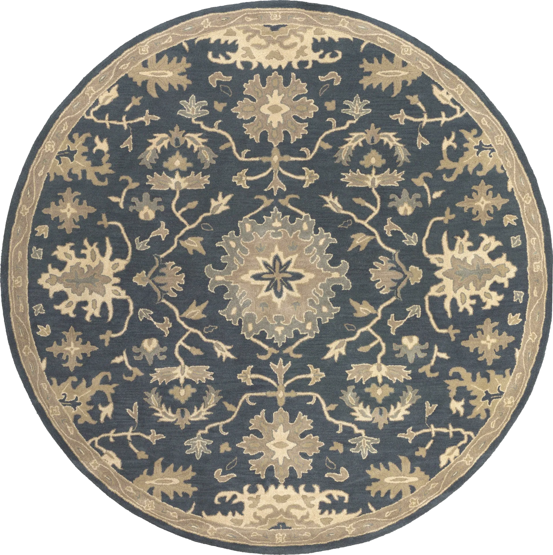 Belinera IV Navy 6' Round Rug - Image 1
