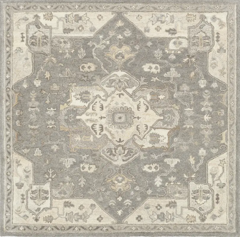 Belinera V Beige 6' Square Rug
