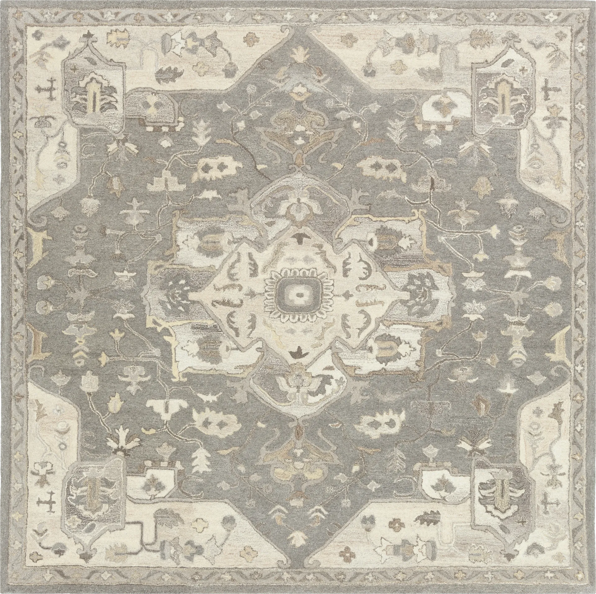 Belinera V Beige 8' Square Rug - Image 1
