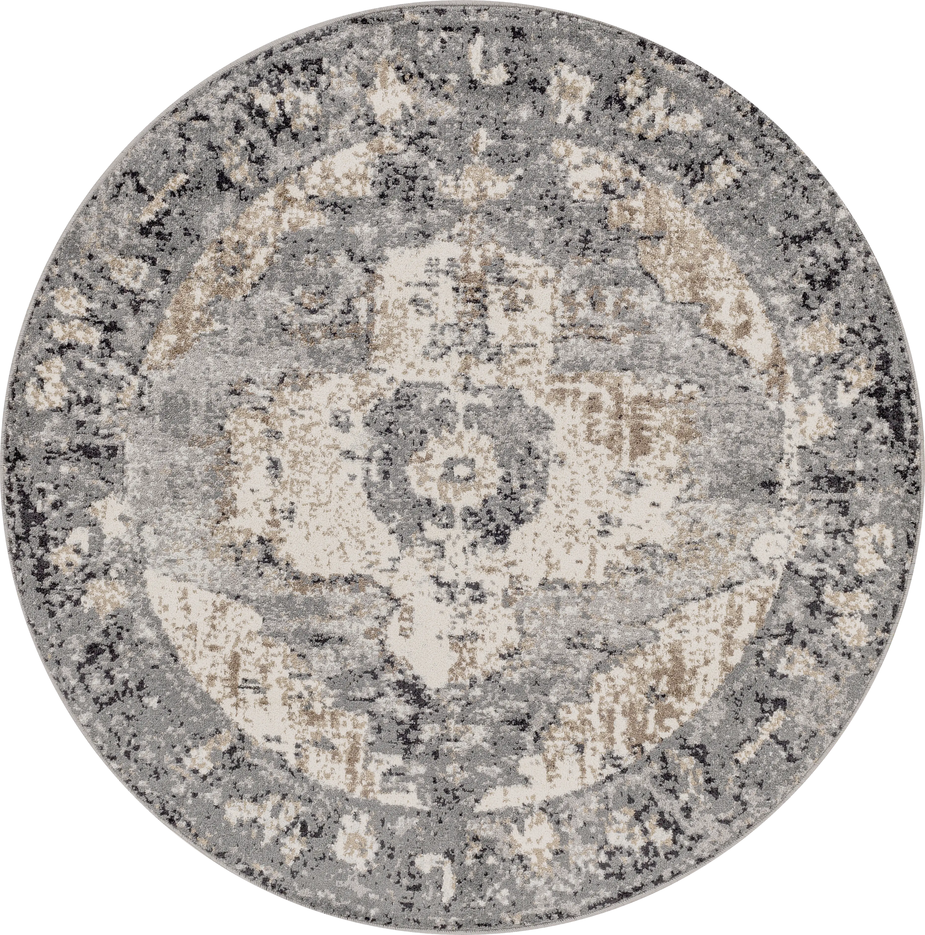 Elseina I Charcoal 7'10 Round Rug